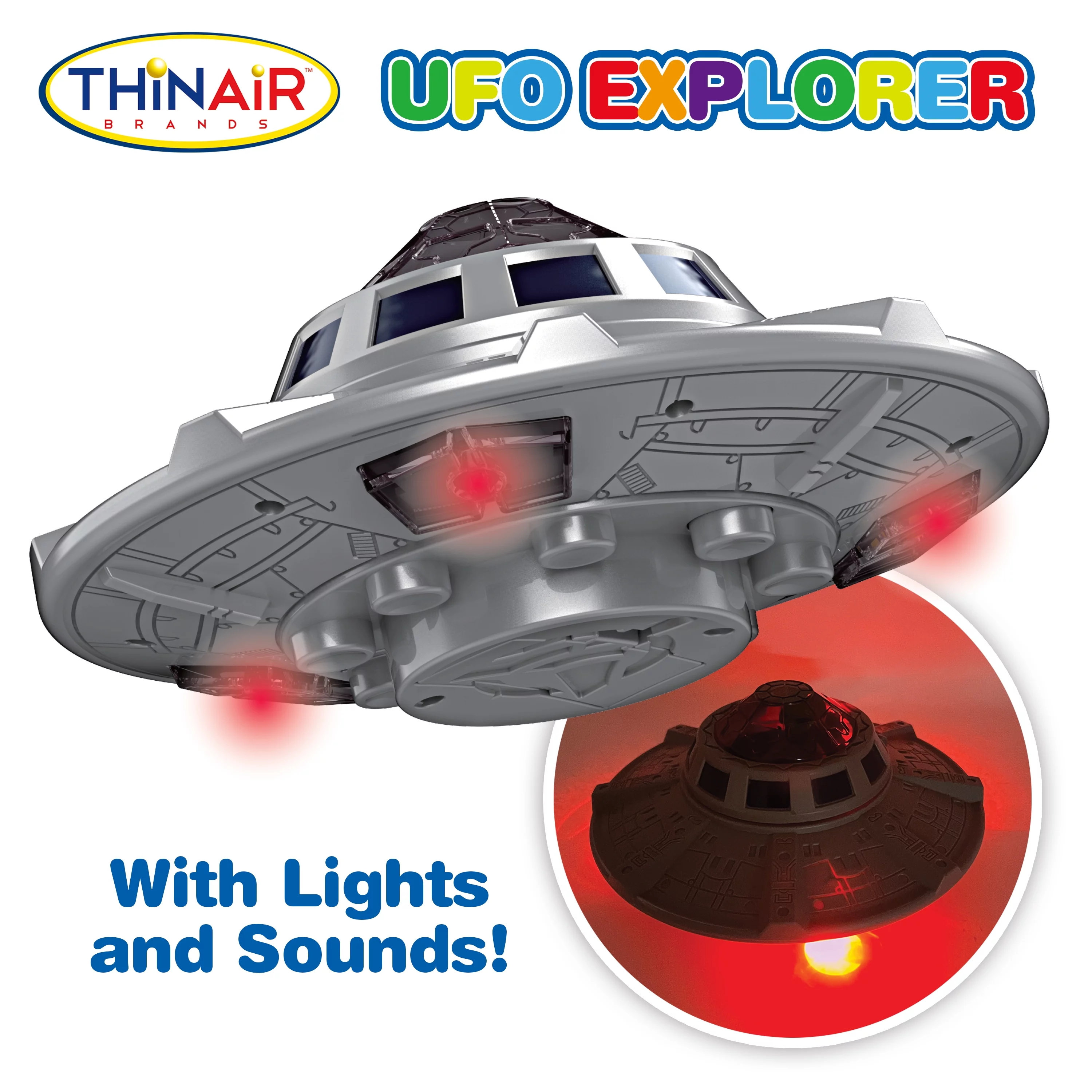 UFO Spaceship Space Toy, Kids Spaceship Playset with Two Aliens, Lights & Sounds, Educational STEM Adventure