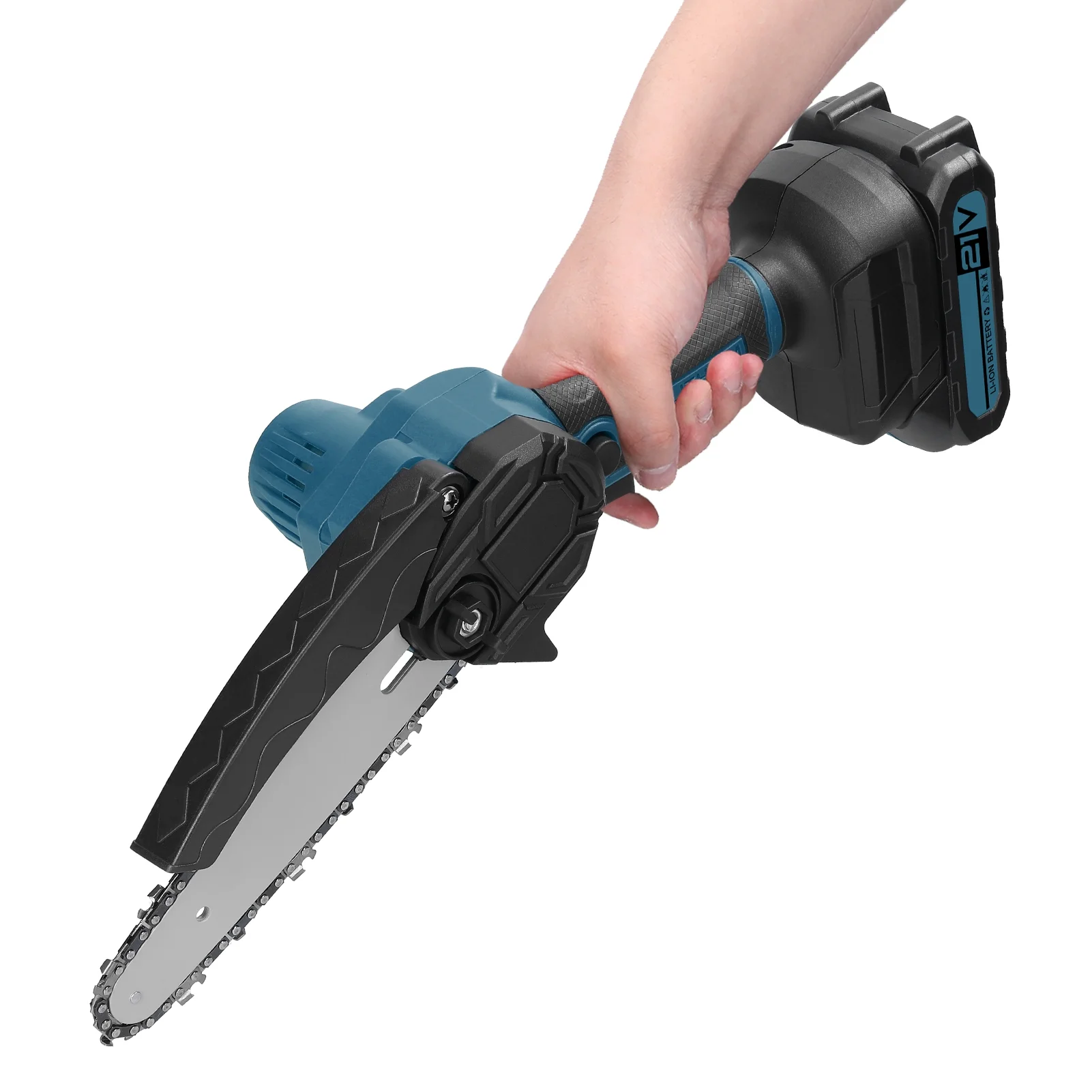 Spirastell Electric chain saw,Motor One-handed Tool Portable Saws Small Saws Small Wood 21V 6inch Portable Wood Chainsaw Brush Tool Use 6inch Portable Saws Motor One-Handed Tool Chainsaw Brush Motor