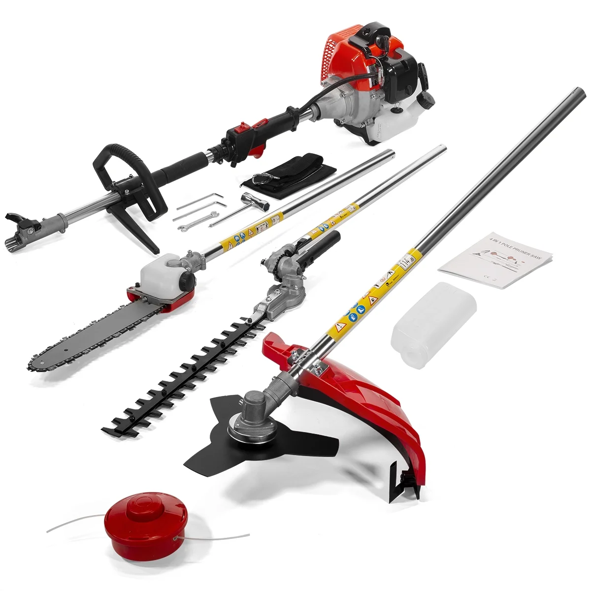 Stark 4 IN 1 Gas Pole Saw Multi Yard Chainsaw Hedge Trimmer Line Trimmer Brush Cutter Set