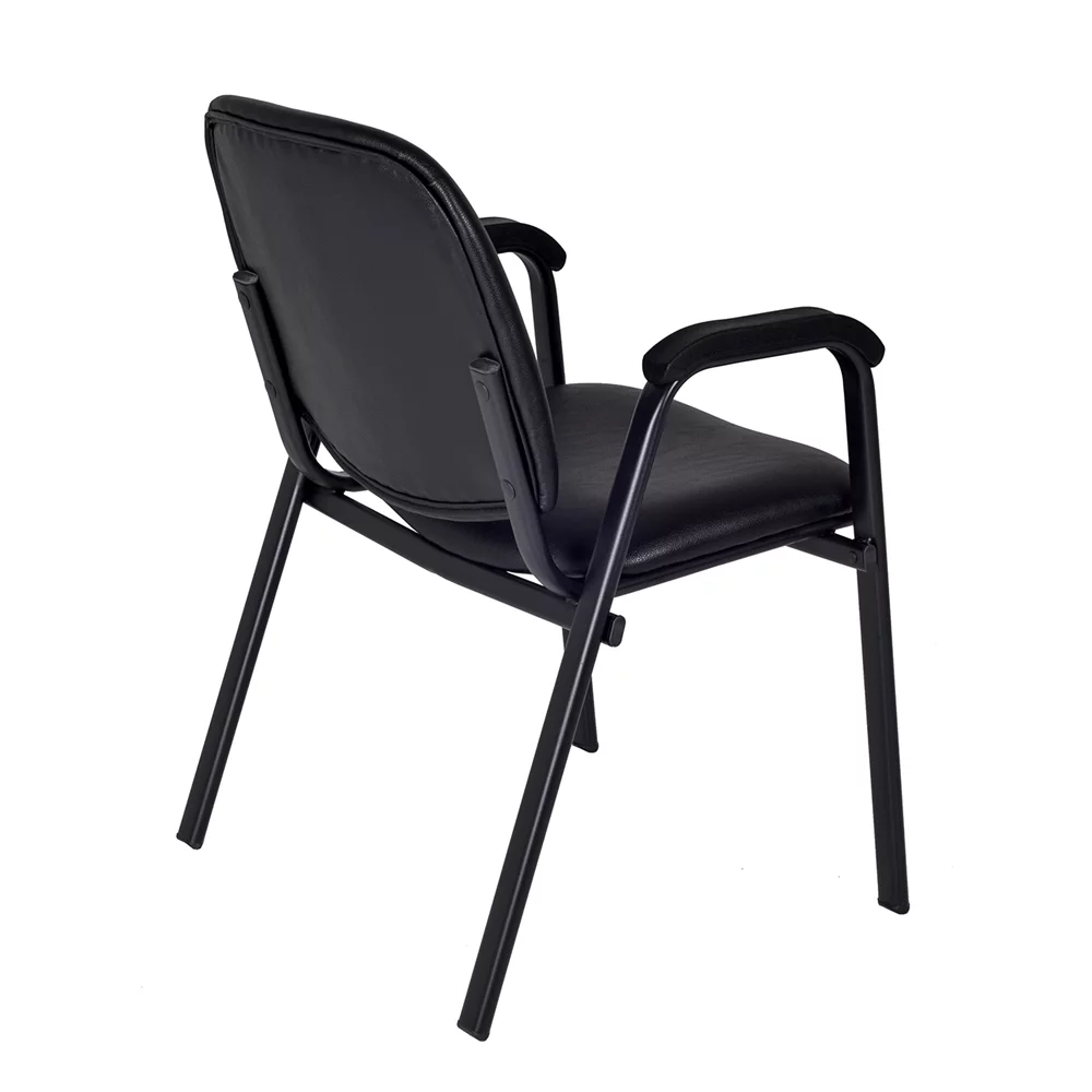 Belen Kox Ace Vinyl Stack Chair- Black