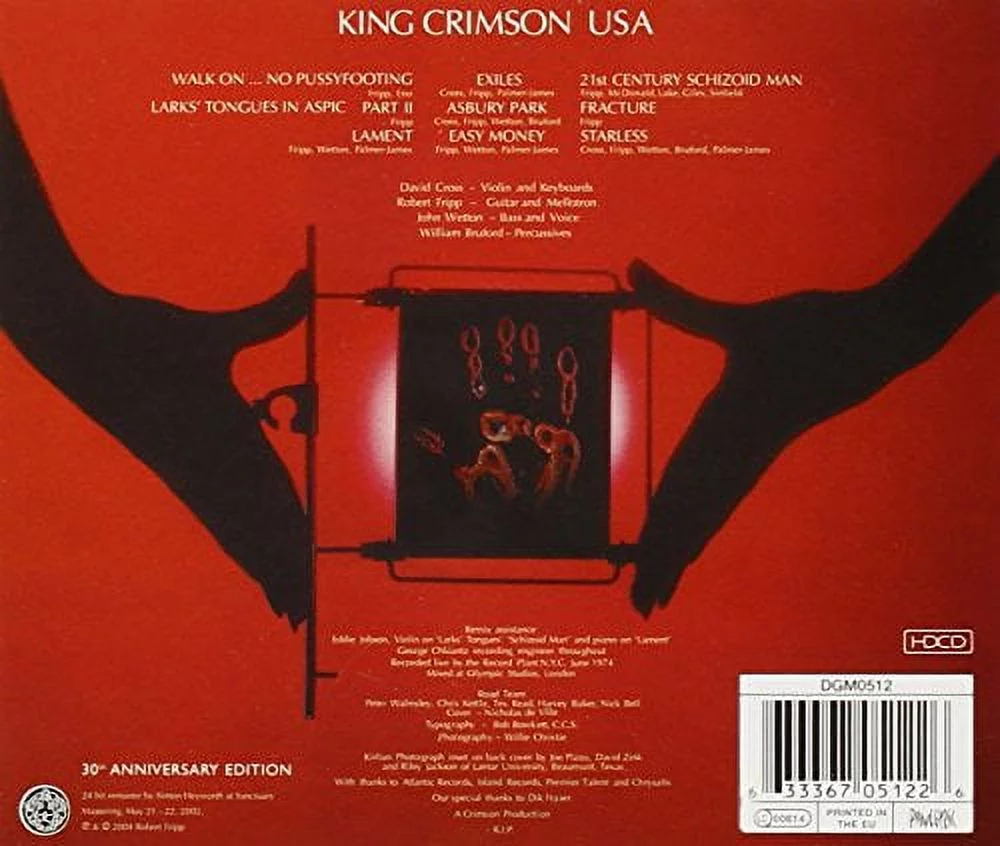 King Crimson - USA: 30th Anniversary Edition - Rock - CD