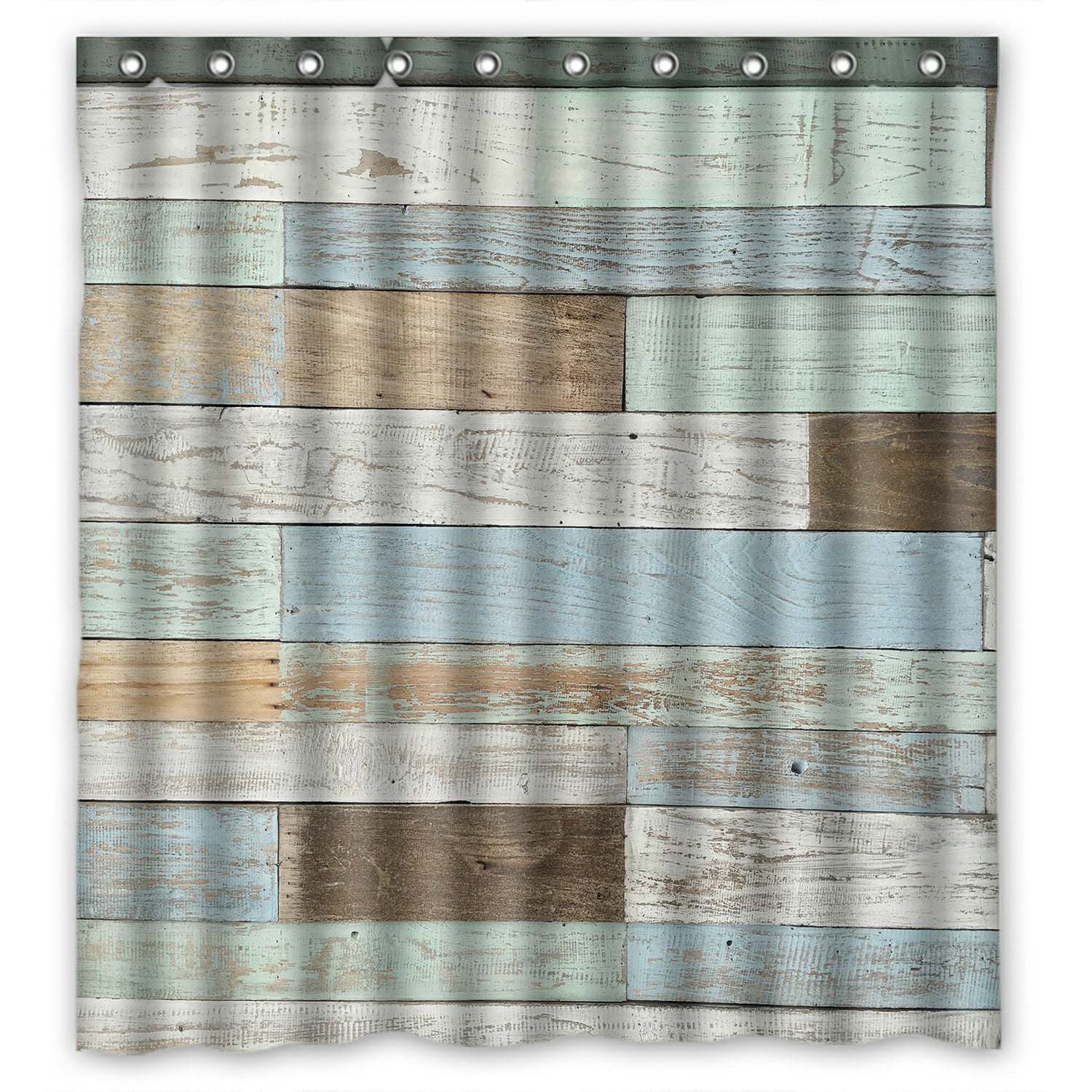 ABPHQTO Pastel Wood Wall Texture Waterproof Polyester Shower Curtain and Hooks For Home Decor 66x72 Inch