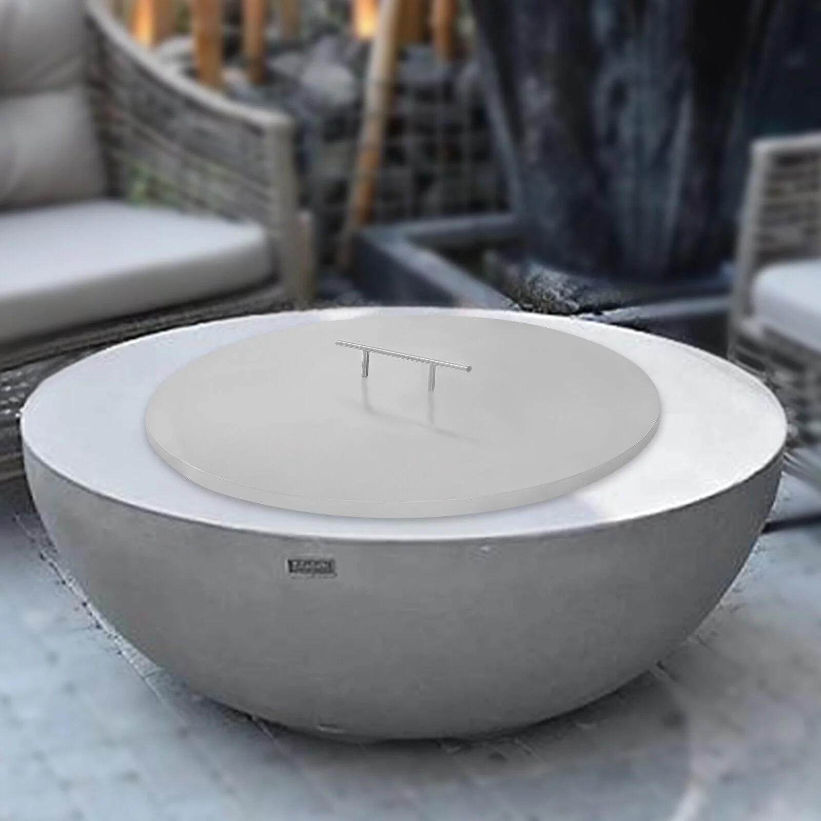 TOOL1SHOoo Stainless Steel Fire Pit Burner Cover for Drop-in Fire Pit Burner Pan