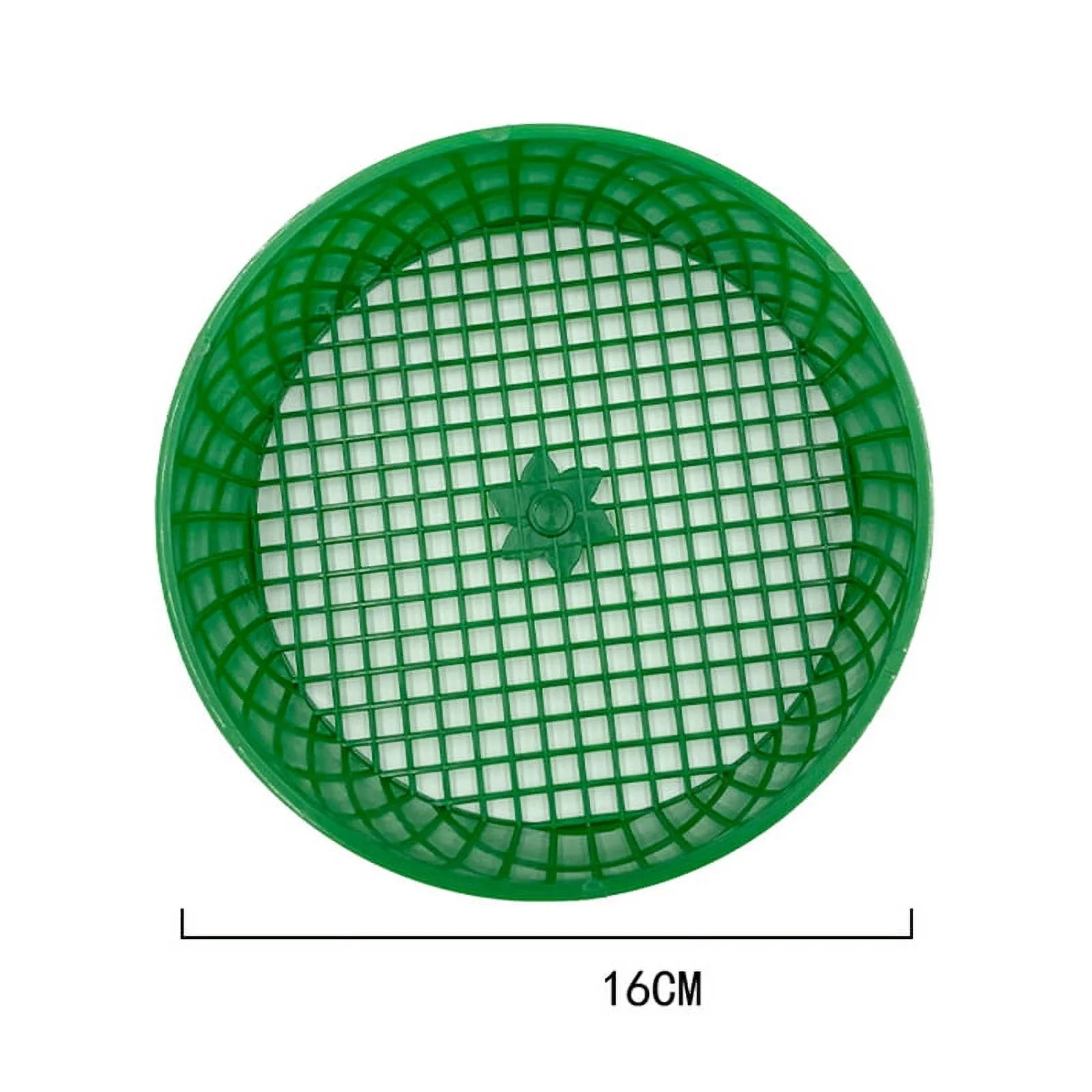 Green Round Garden Sieve Plastic Riddle Stone Sand Seedling Mesh Garden Tool