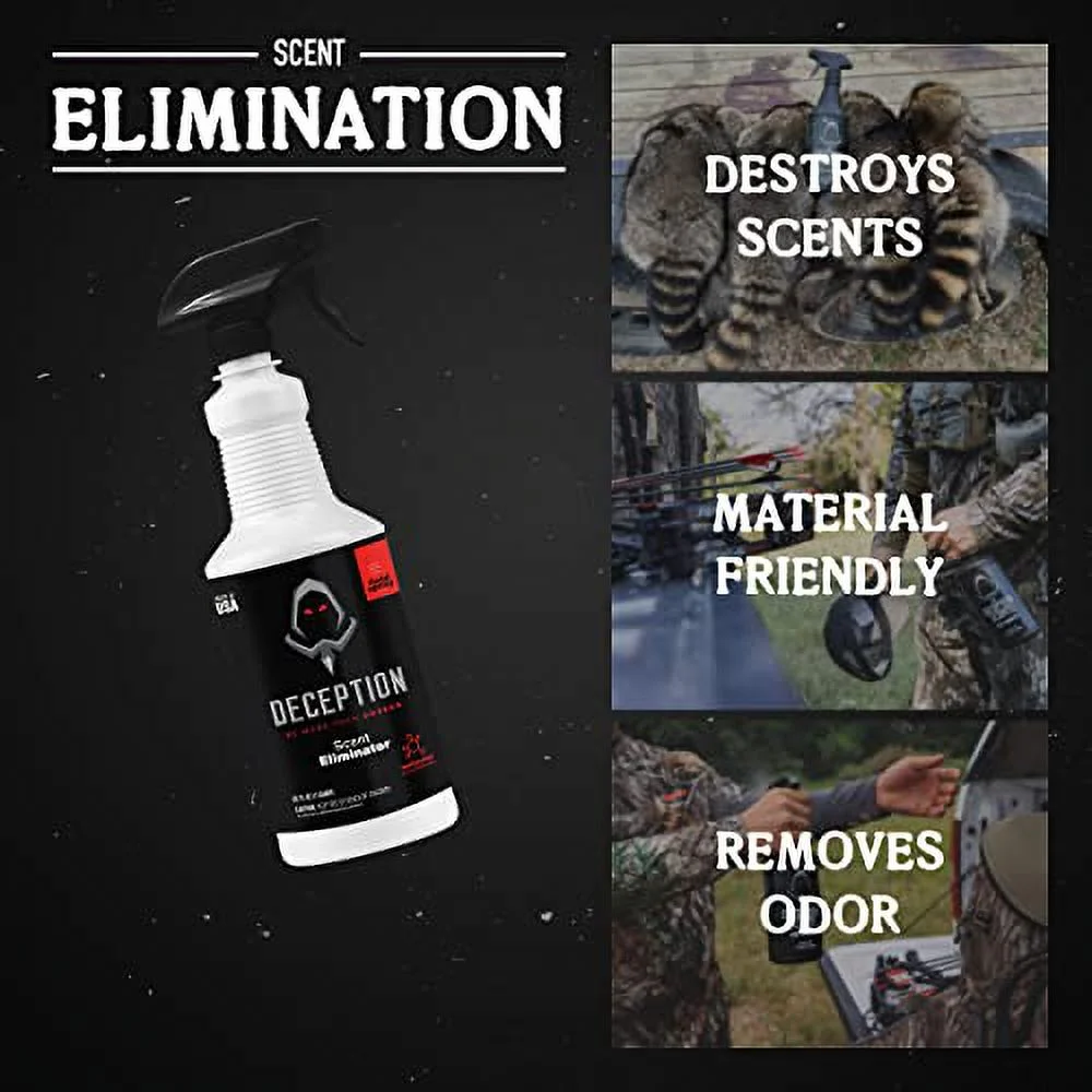 Hunting Field Spray - 32Oz Scent Remover Hunting Bottle, Clothing Safe Hunters No Scent Spray Hunting - Hunting Odor Control, Eliminates Odors At Source
