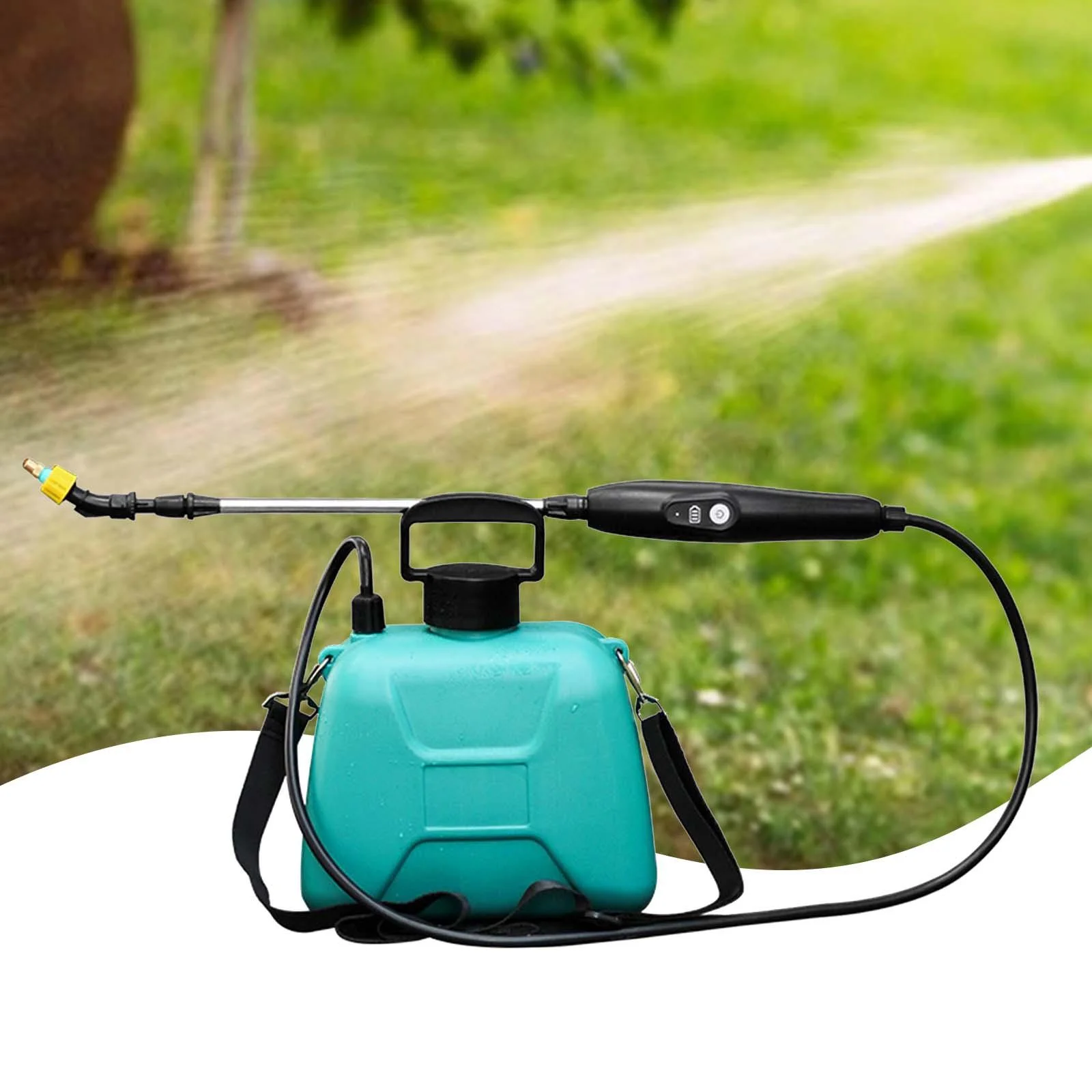 kesoto Pump Sprayers, Water Spray Bottle, 5L Backpack Sprayer with Hose Attachment for Fertilizing Indoors And Outdoors Green