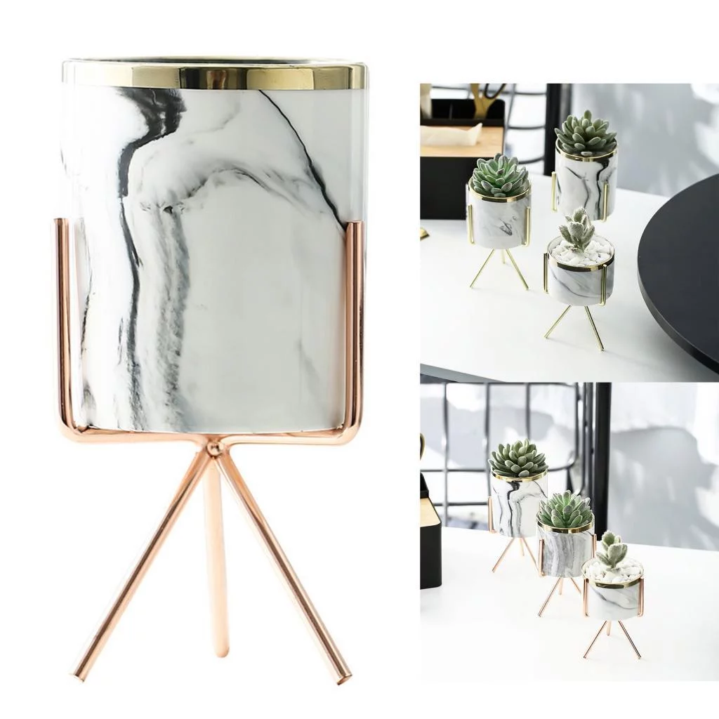 Glaze Pot with Shelf, 8cm Diameter Round , Rose , Large