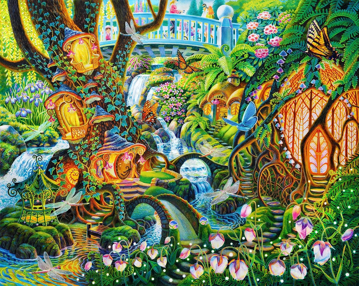 Springbok's Fairy Glen Garden 500 Piece Jigsaw Puzzle - Made in USA - Unique Cut Pieces