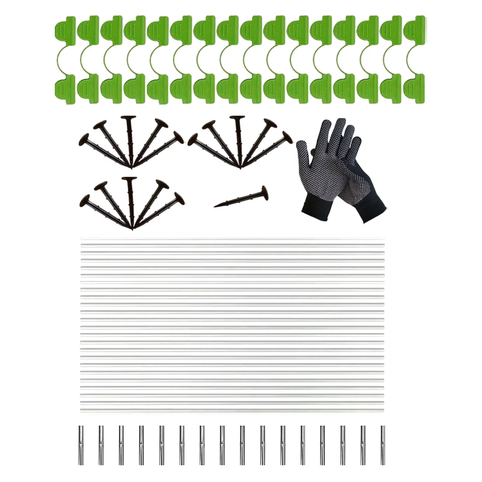 Greenhouse Hoops Set Garden Hoops/ Easy Installation/ Support Hoops Frame Planting Tunnel for Garden Netting/ Raised Beds 25 Hoops Set