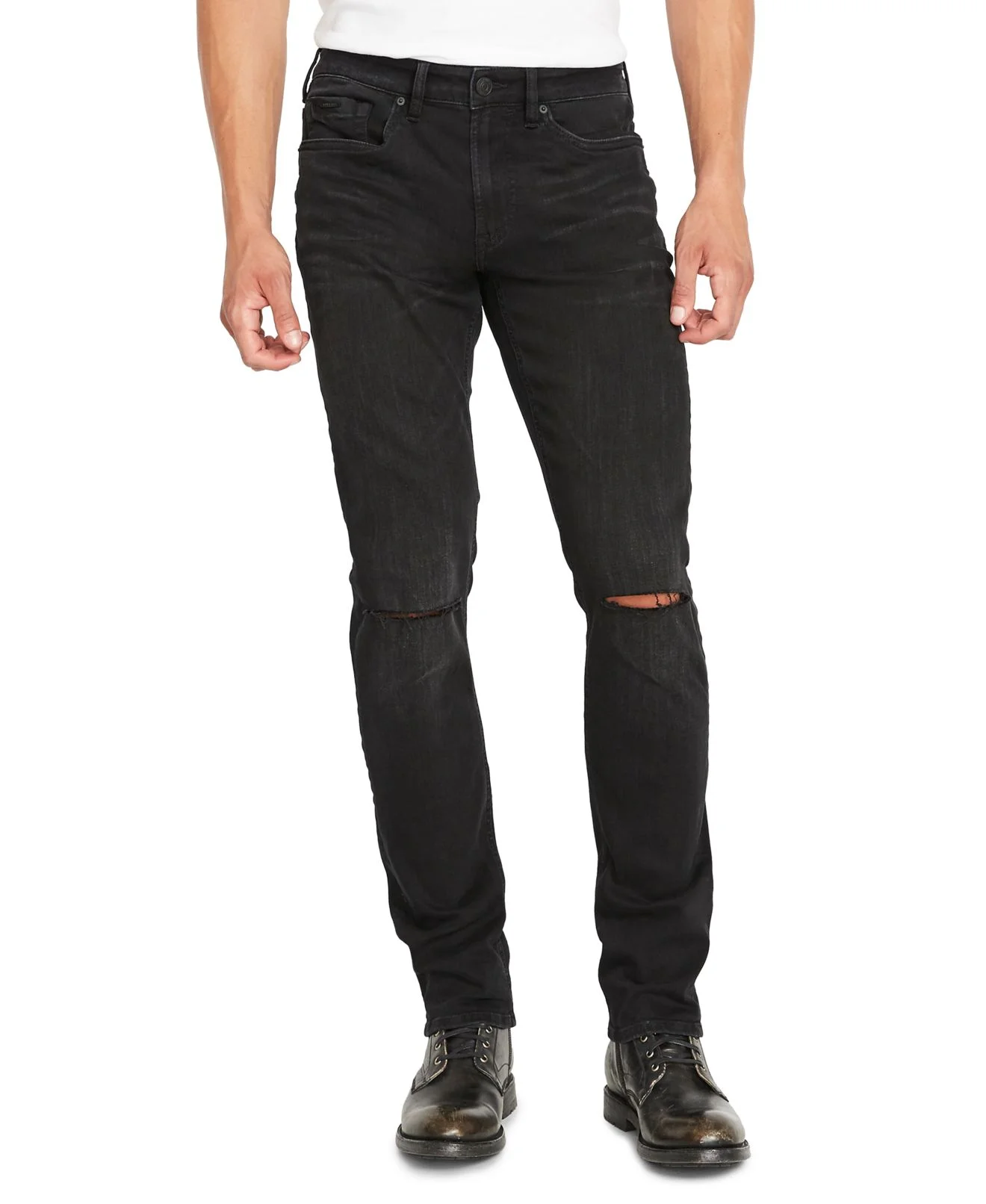Buffalo David Bitton Men's Ash x Slim Fit Jeans Black Size 40X32