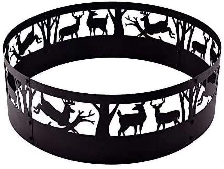 Galileo Fire Pit Ring Outdoor Patio Fire Steel BBQ Grill Fire Pit Ring (1.35MM Thick)for Camping Picnic Bonfire Beaches Park Patio Backyard