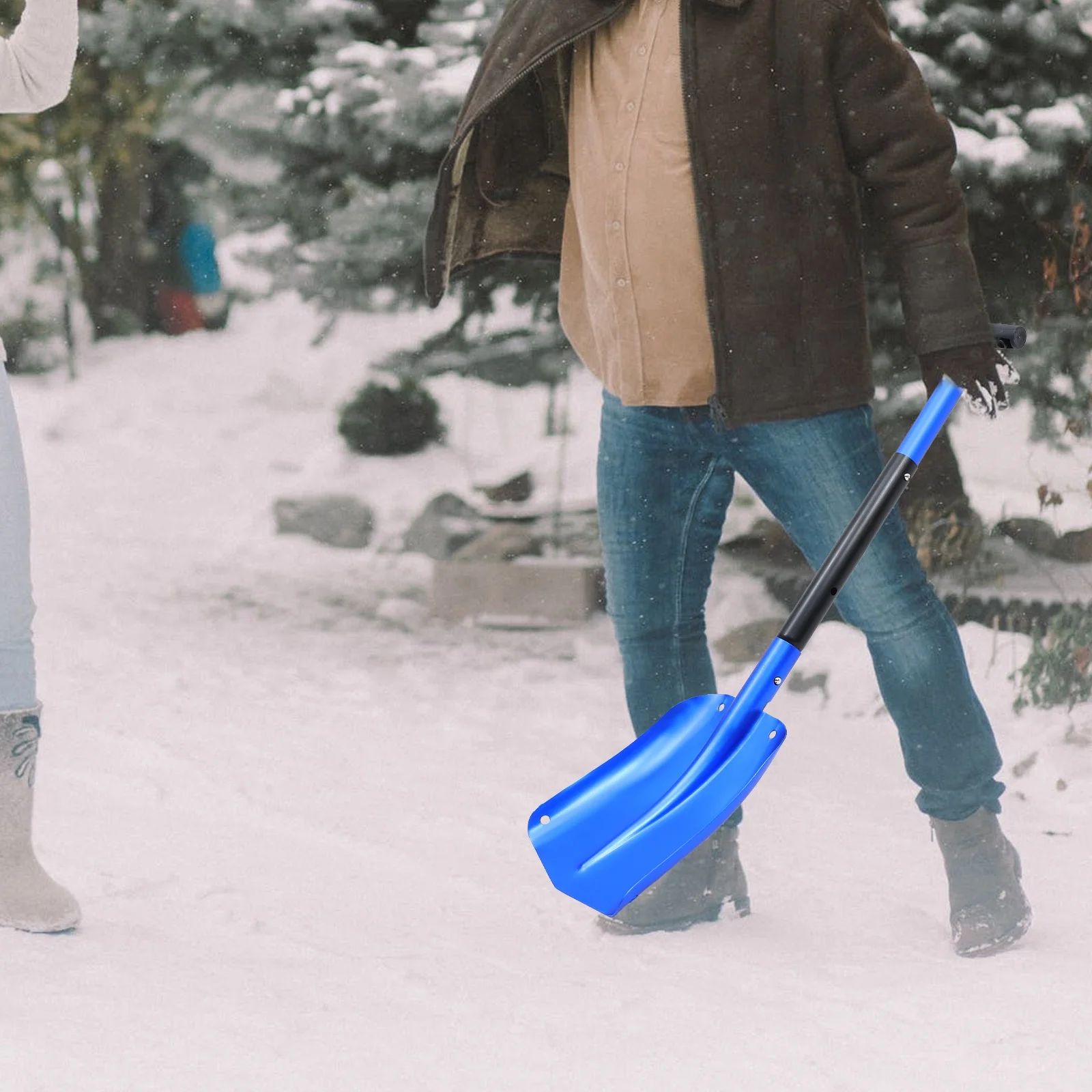 Ice Scraper Folding Car Snow Shovel Removal Tool Trunk Telescopic Windshield Disaster Prevention Vehicle Winter