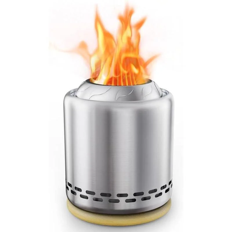 Tabletop Fire Pit with Stand, Low Smoke , 360° Airflow Mini Fire Pit