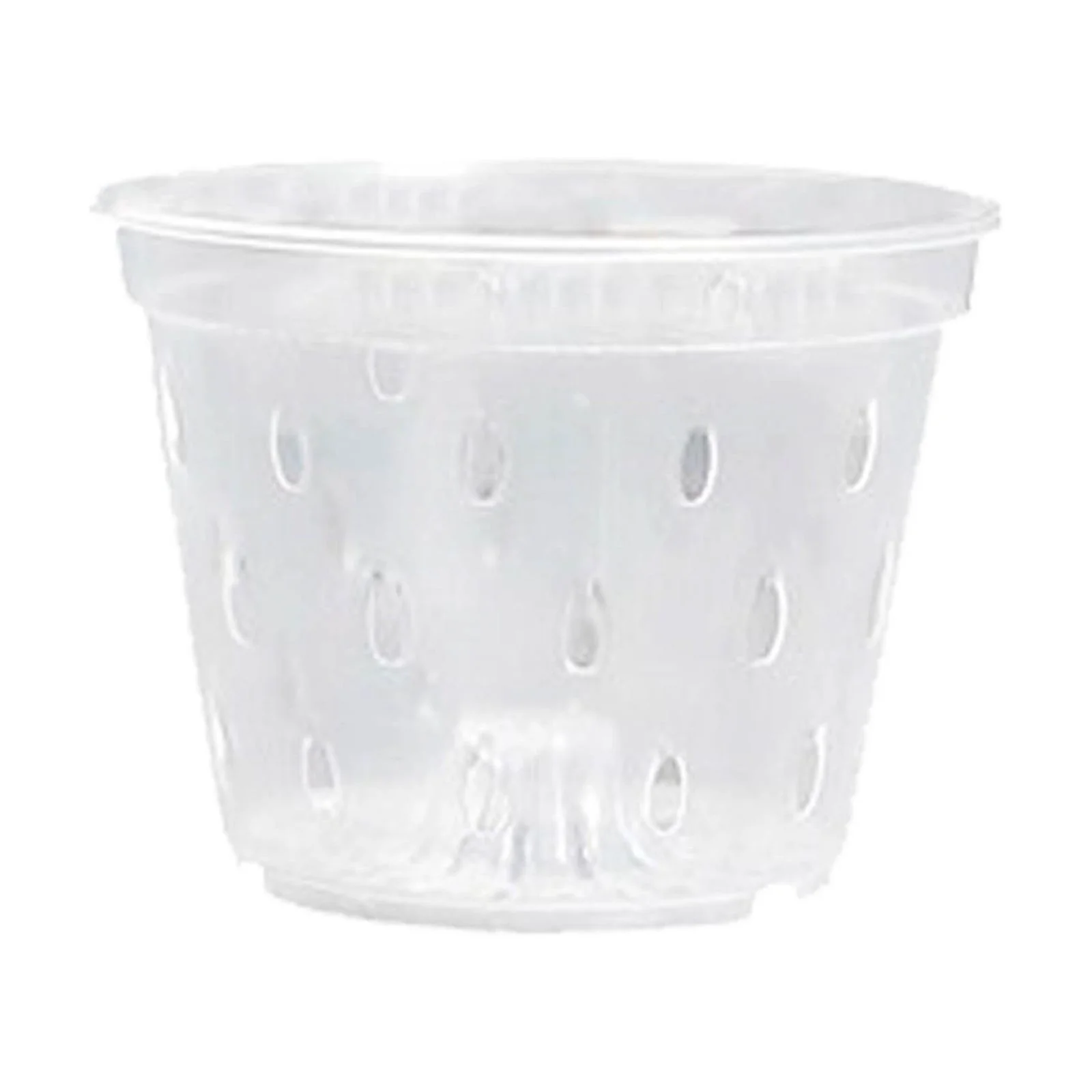 5 Inch Plastic Phalaenopsis Planter Clear Orchid Planter Root Control With Hole Basin And Tray