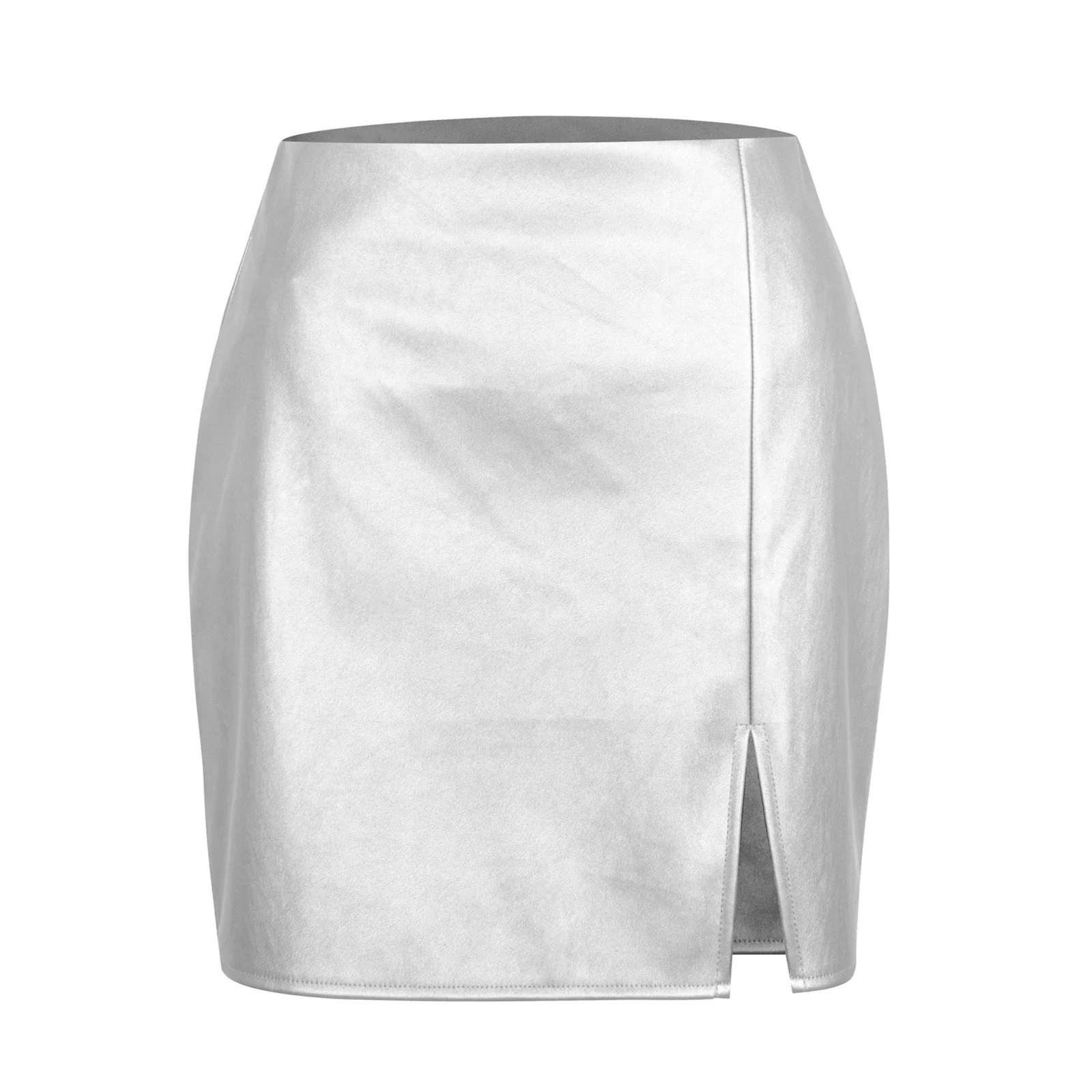 Spring Maxi Skirt Women Pu Split Leather Skirt High Waist Zipper Skirt Cover Hip Skirt Women'S Skirts