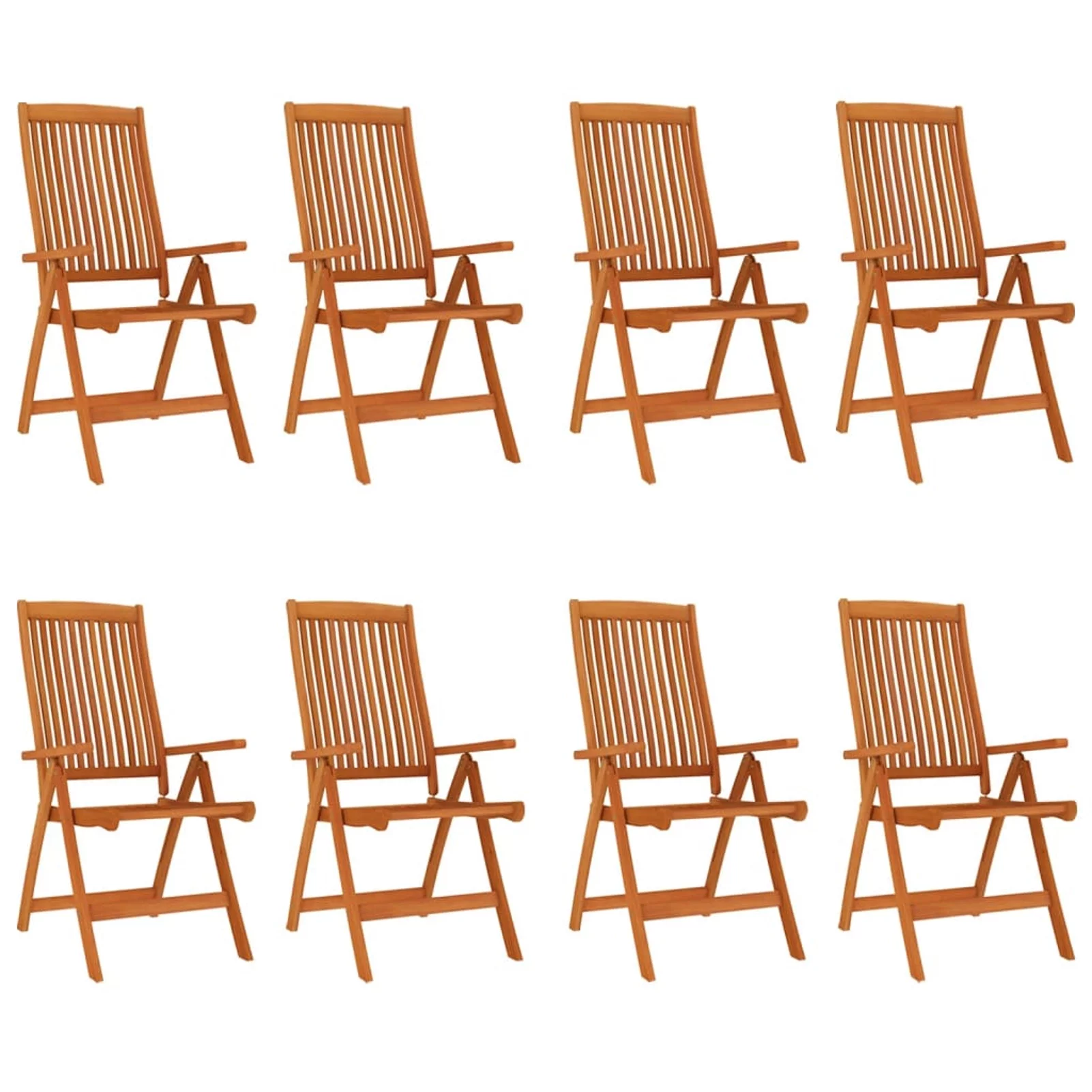 Andoer parcel,X 28 X Wood Eucalyptus Patio Chairs 8 Piece Patio Piece Patio Vidaxl Adjustable Chairs Patio Woodchair 8 Piece Chair Deck Pool Pcs Chair With Barash Adjustable X Woodchair 8