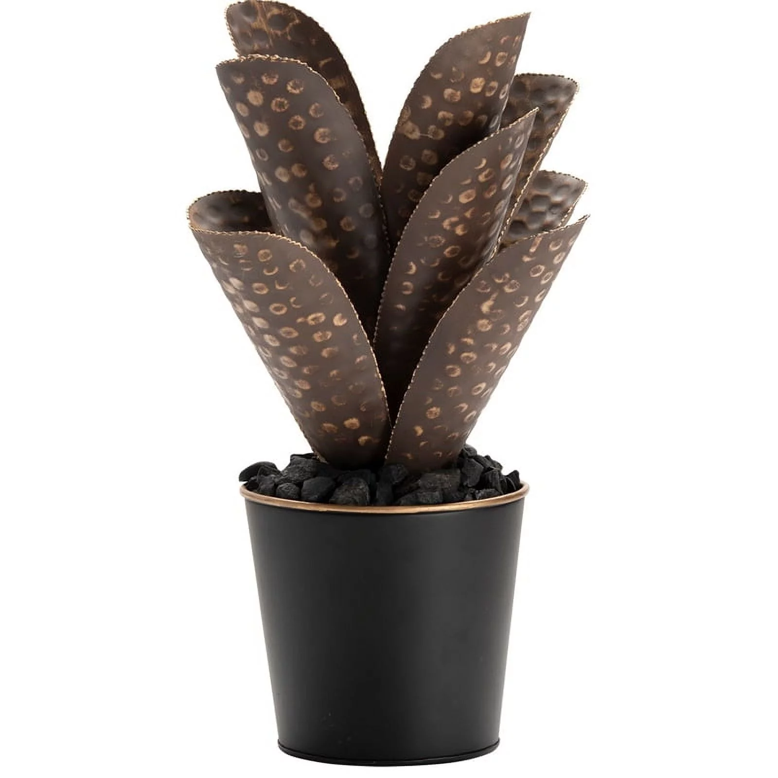 Brown Crestview Metal Iron Plant With Pot