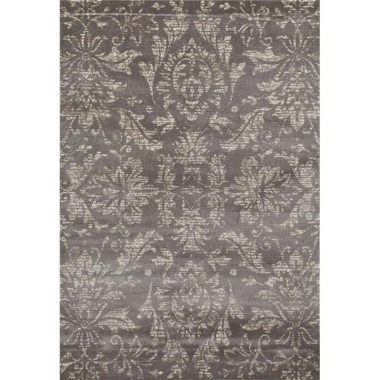 4 x 6 ft. Arabella Collection Arabesque Woven Area Rug, Gray