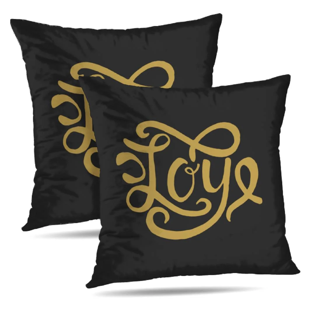 LALILO Throw Pillow Covers Joy World Lettering Art Great Cushion Cover 18