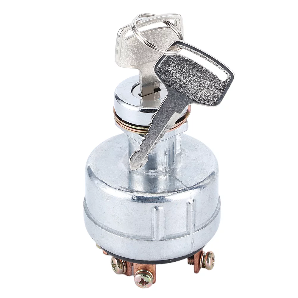 Ignition Switch, Ignition starter key Switch With 6 Terminal Wire Digger Tractor Mower 2 Keys Fit for Kobelco SK200-3/ SK200‑5/ SK120‑5