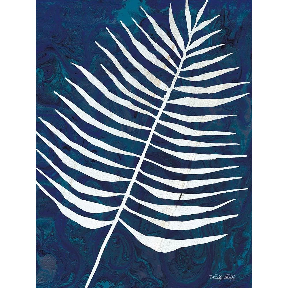 Jacobs, Cindy 12x14 Black Modern Framed Museum Art Print Titled - Navy Areca Leaf