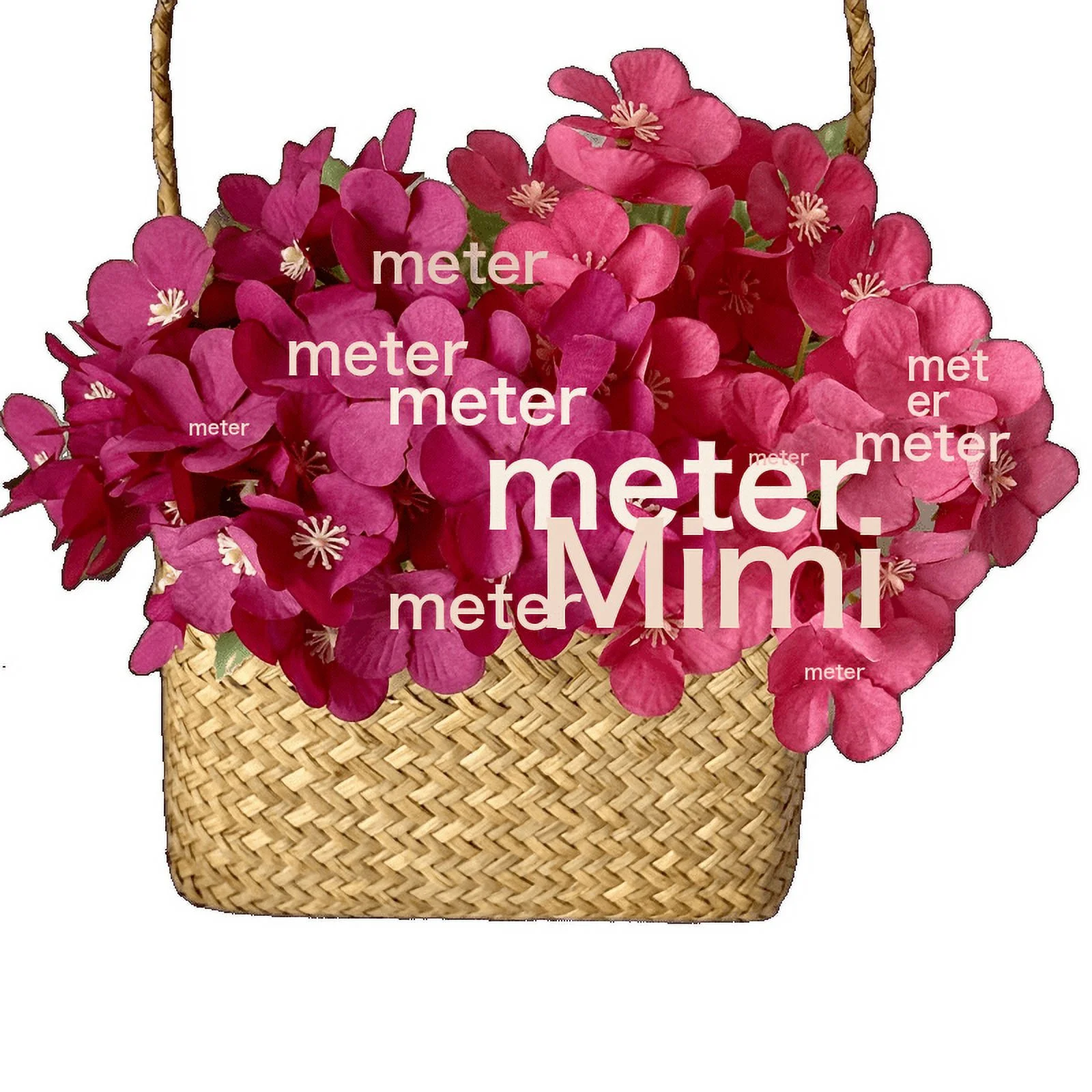 Handmade Simulation Flower Begonia Products Weaving Flower Basket DIY Flower Stocking Living Room Desktop Decoration Swing