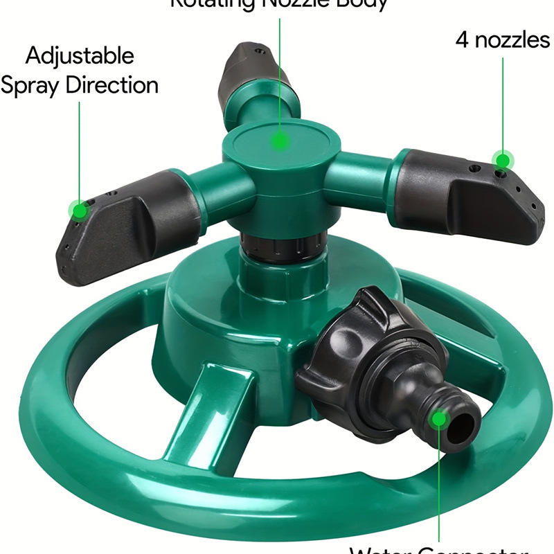 2 Packs Garden Lawn Sprinkler Automatic360 Rotating Adjustable Large Area,Yard Sprinkler System, OscillatingSprinkler Watering Sprayer EasyHose Connection, Yard Sprinkler