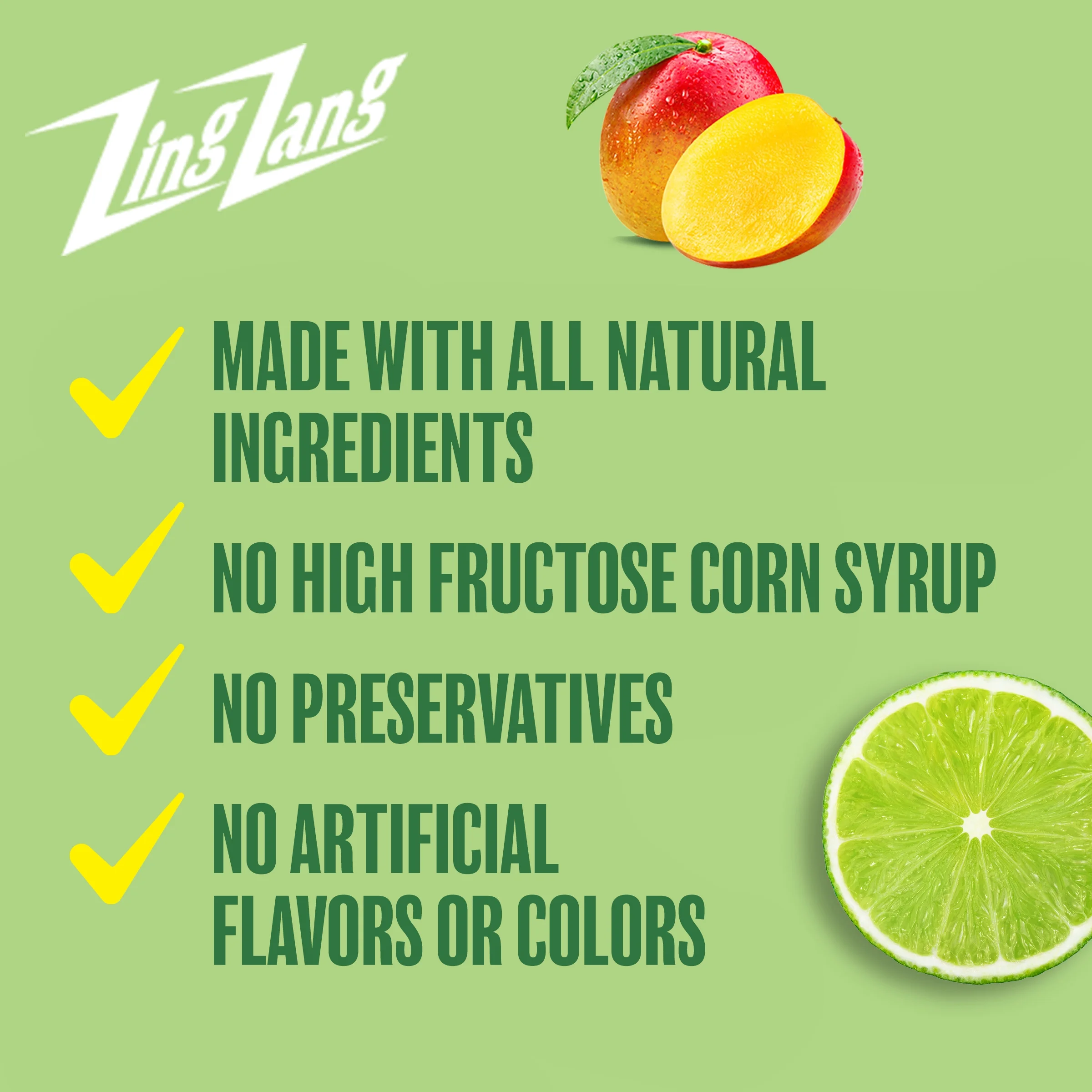 Zing Zang Mango Margarita Mix, Non-Alcoholic Cocktail Mixer, 32 Fl Oz Bottle