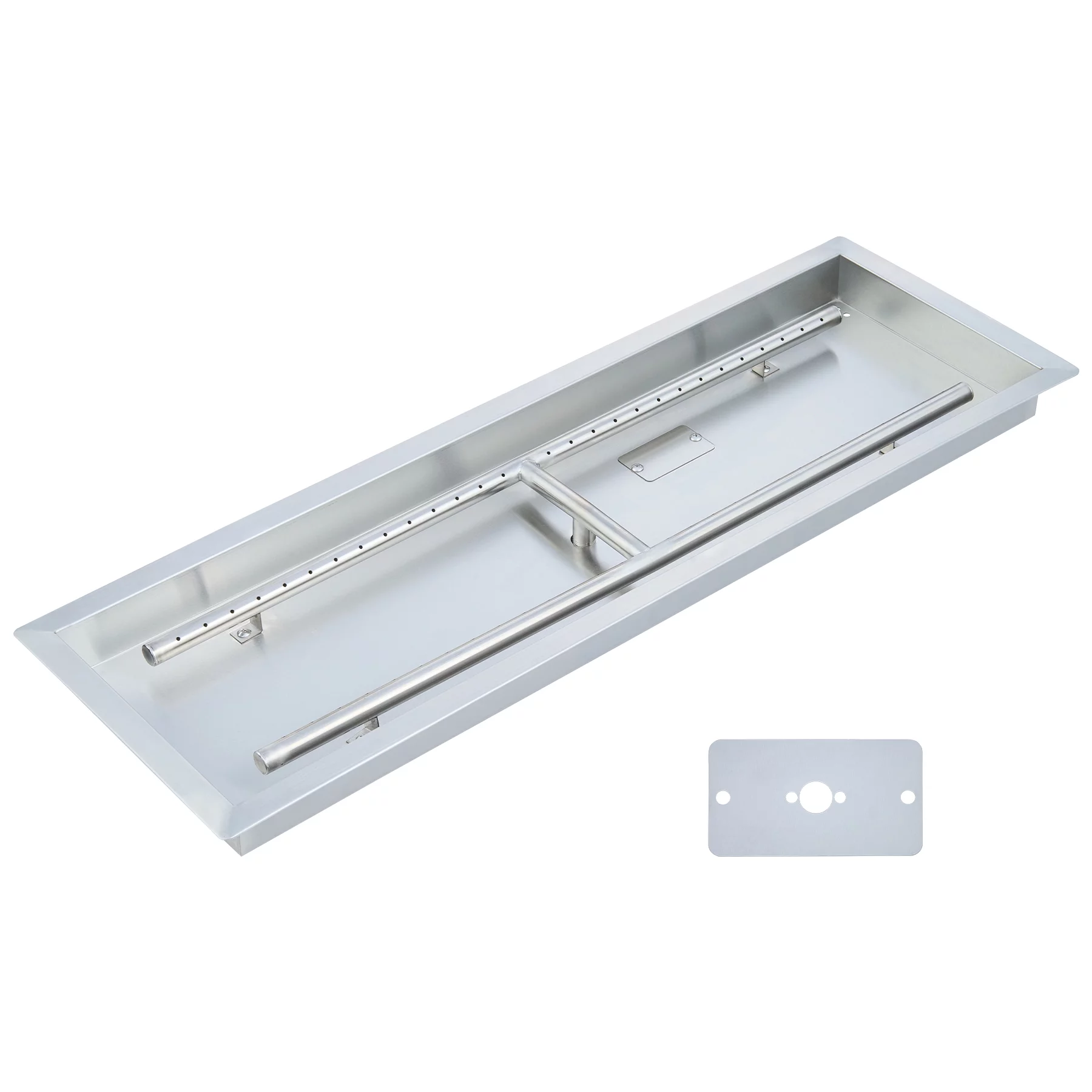 Bestco Drop-In Fire Pit Burner Pan Rectangular Outdoor Firepit Pan 36