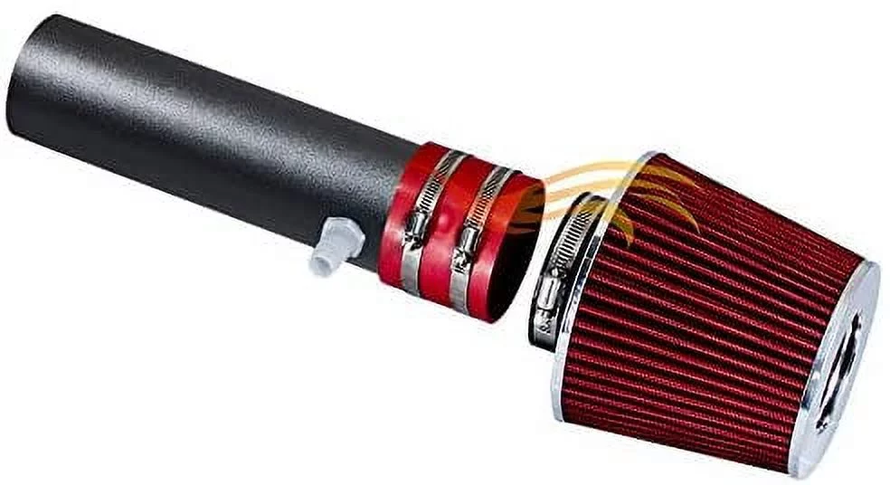 RW SERIES - MATTE BLACK PIPE RED - SHORT RAM INTAKE Compatible For 94-96 Chevy IMPALA/CAPRICE/ROADMASTER