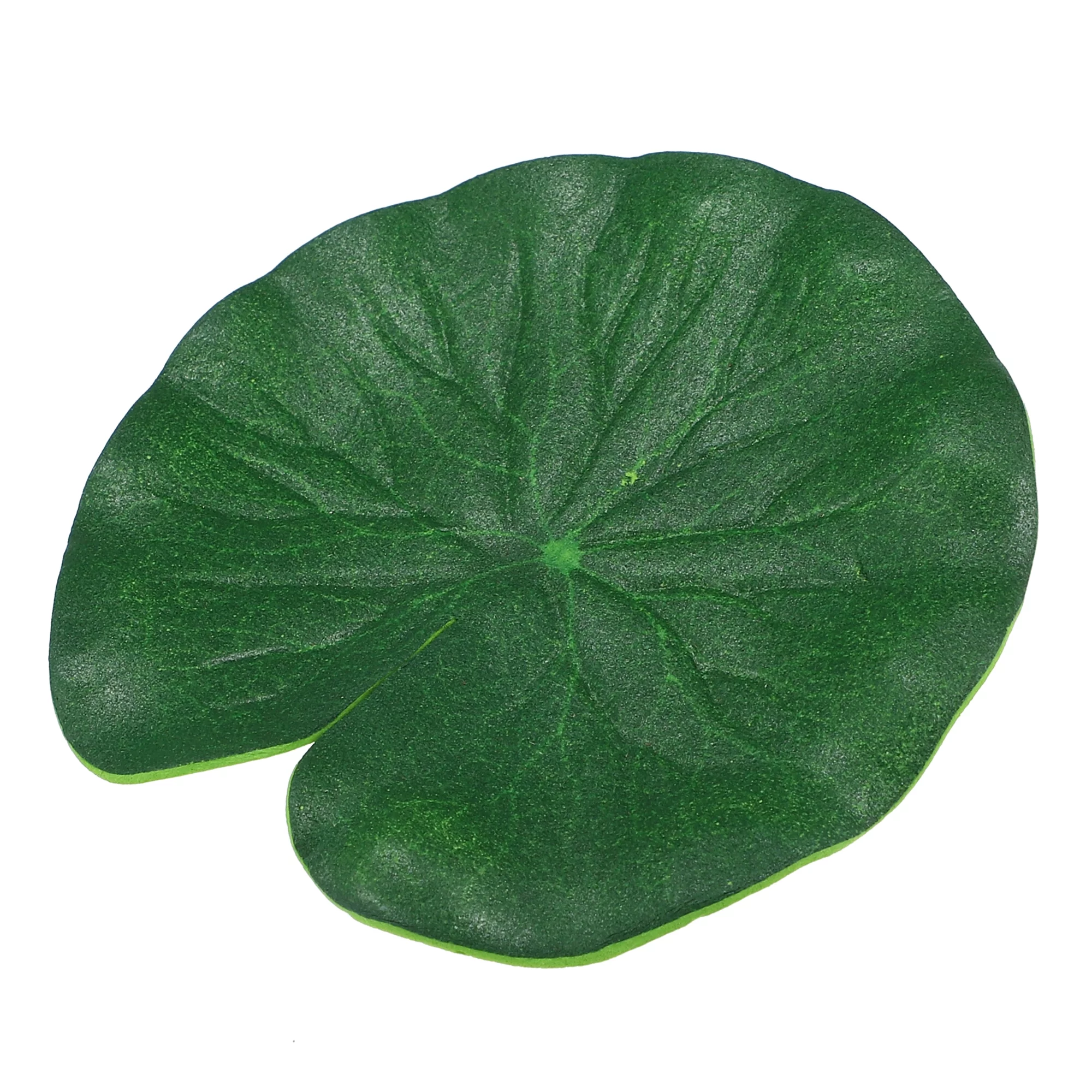 Unique Bargains 1pcs Garden Ponds Pool Decoration Artificial Lotus Leaves Green 3.9“