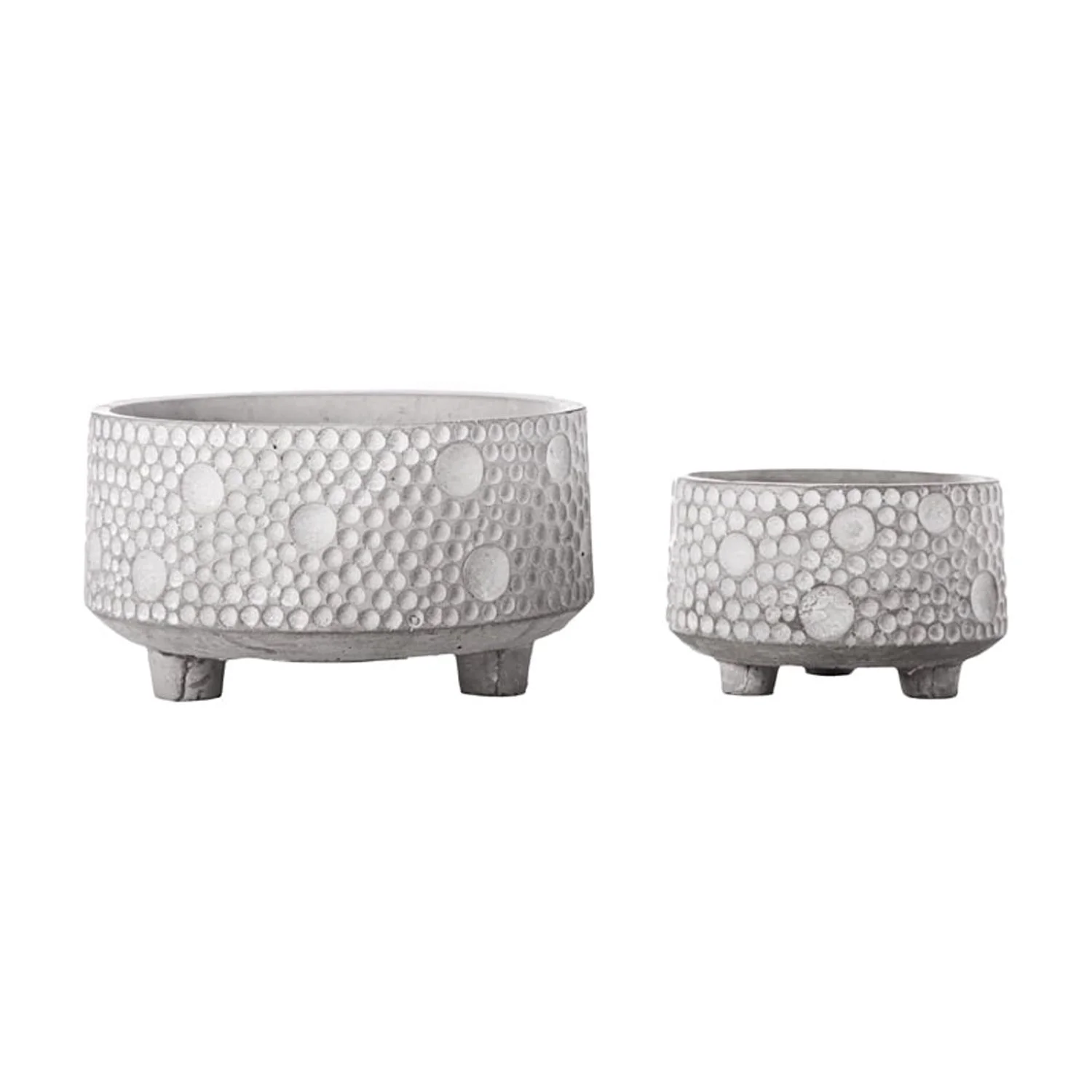 Urban Trends Cement Low Pot Round