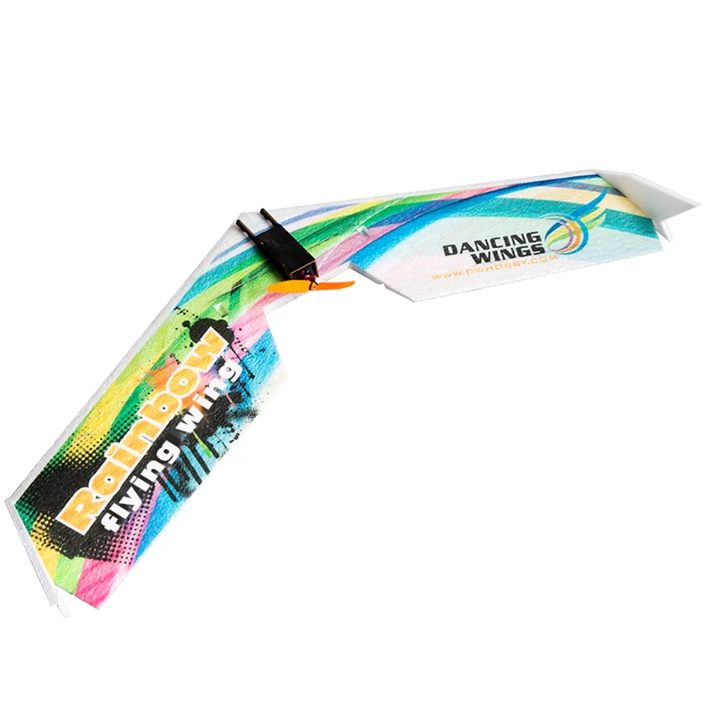 moobody Dancing Hobby E0511 Rainbow Flying Wing V2 RC Airplane 800mm Wingspan Delta Wing Tail-pusher Aircraft KIT