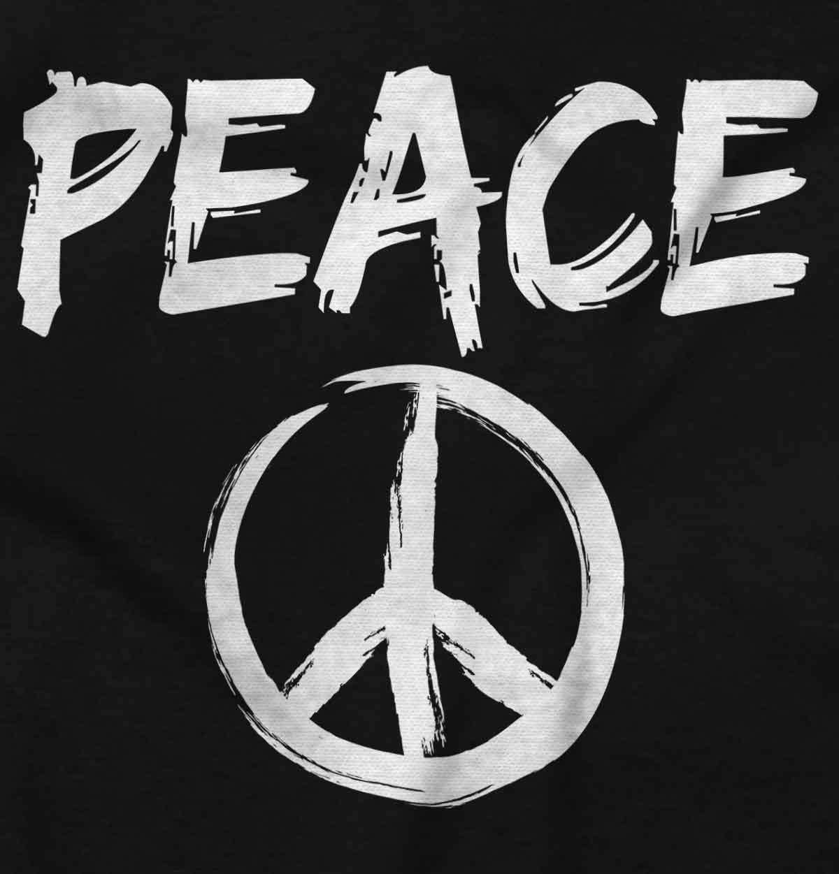 Hippie Peace Sign Make Love Not War Long Sleeve TShirt Men Women Brisco Brands 2X