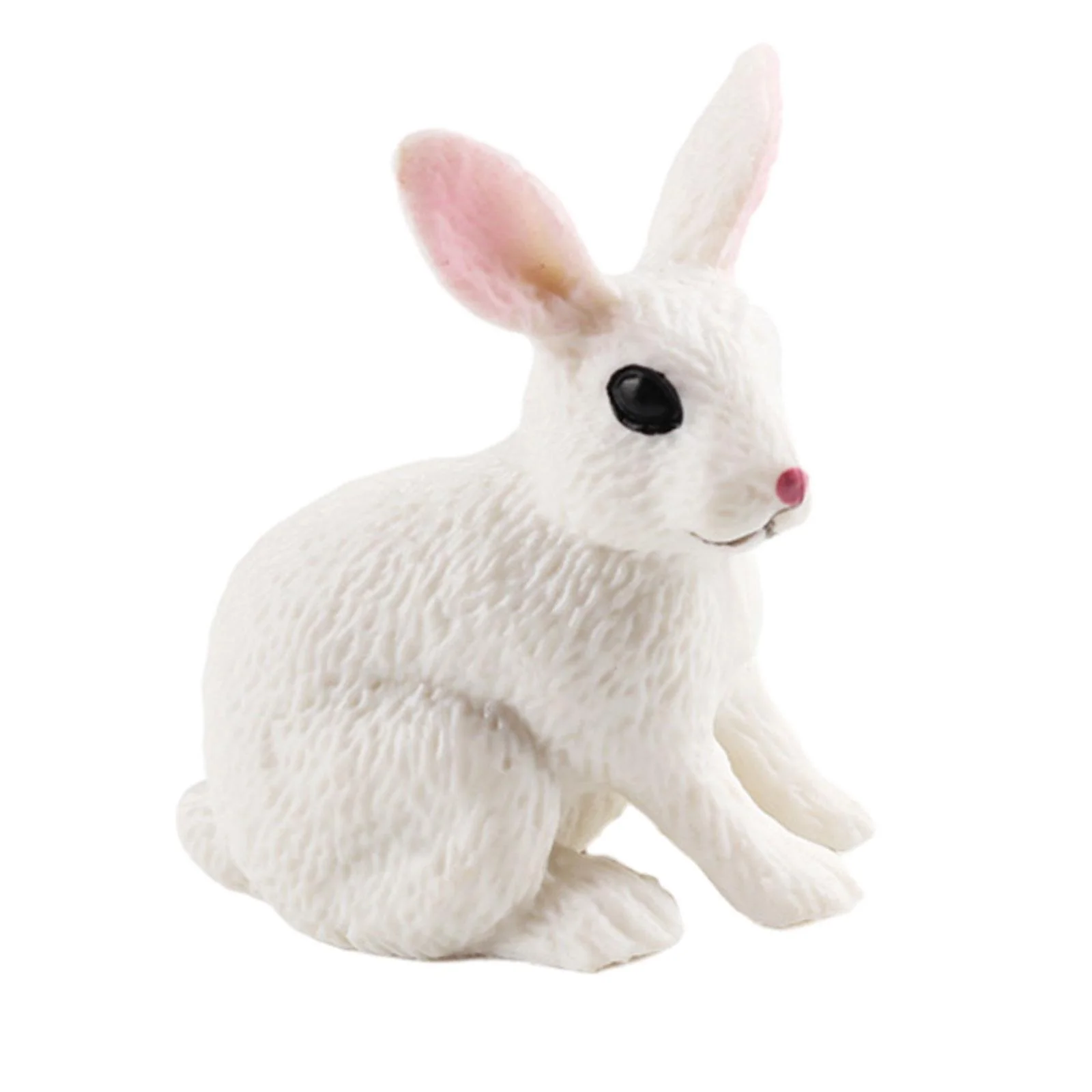 Rabbit Figures Micro Landscape Ornament Playset Farm Animals Model Children's Cognitive Toys for Party Favors Holiday Present A