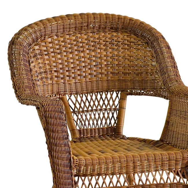Jeco W00206-C-4 White Wicker Chair - Set 4