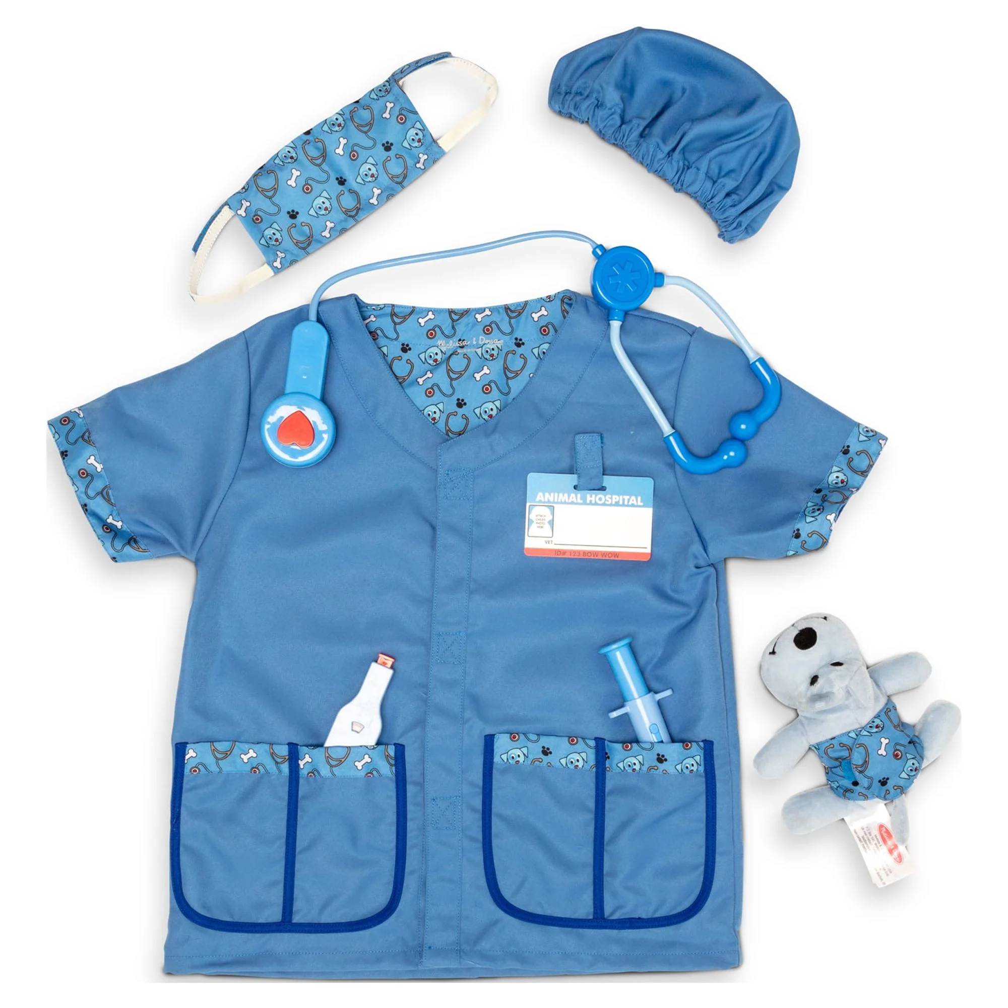 Melissa & Doug Veterinarian Role Play Costume Dress-Up Set - 9 Pieces