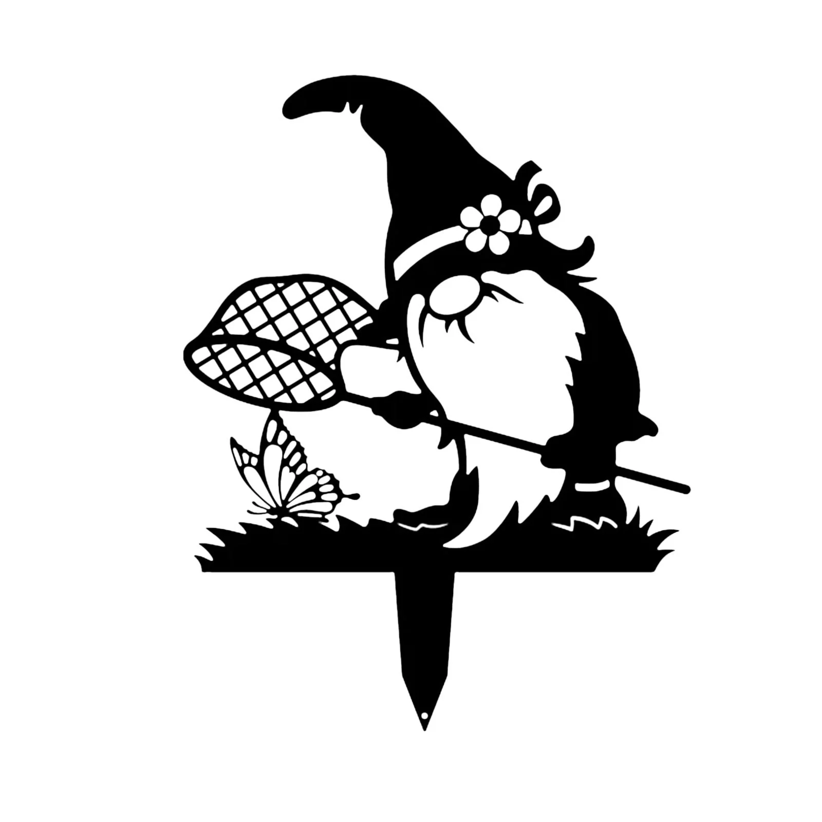 Metal Garden Decoration Acrylic Metal Card Lawn Backyard Card Utility Tool