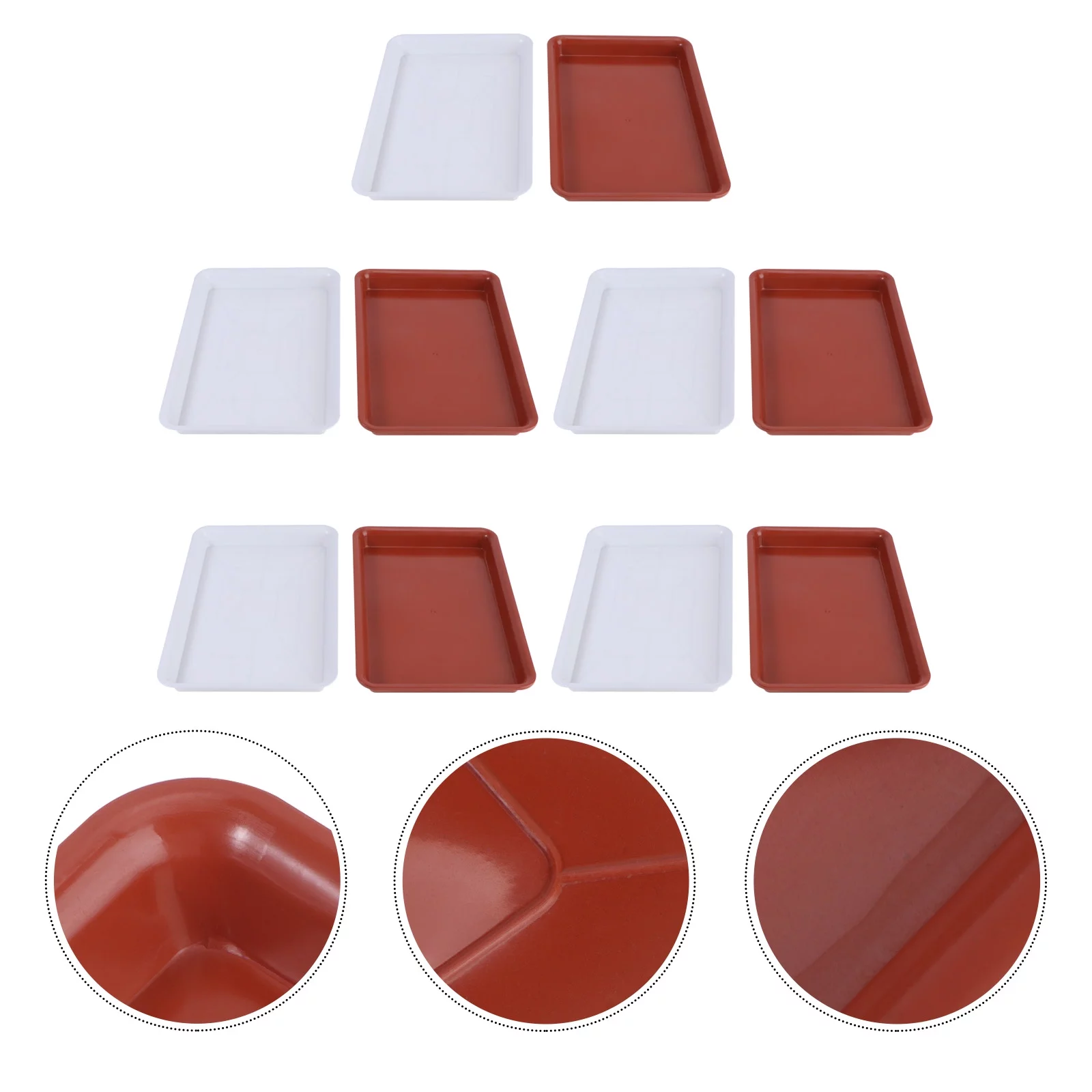 NUOLUX  Tray Flowerpots Pot Flowerpot Saucer Water Rectangular Plants Plate PlantsTrays Pan Saucers Saucers