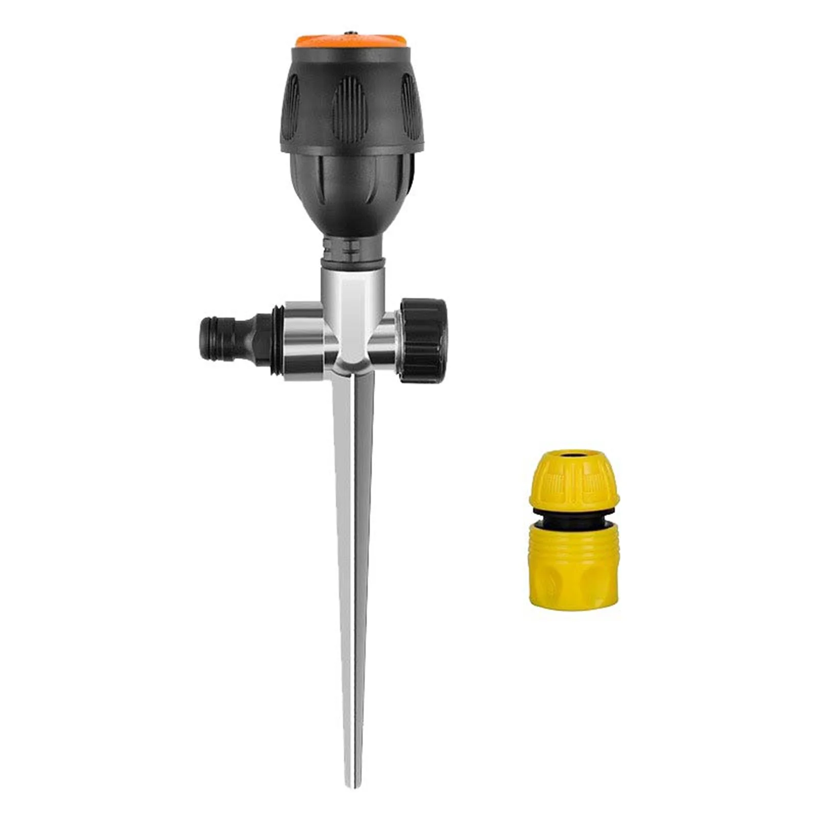 QNFEPKG Courtyard Alloy Floor Mounted Sprinkler Head 4 Point Mag Mid Range Sprinkler Head 360 Automatic Rotating Sprinkler