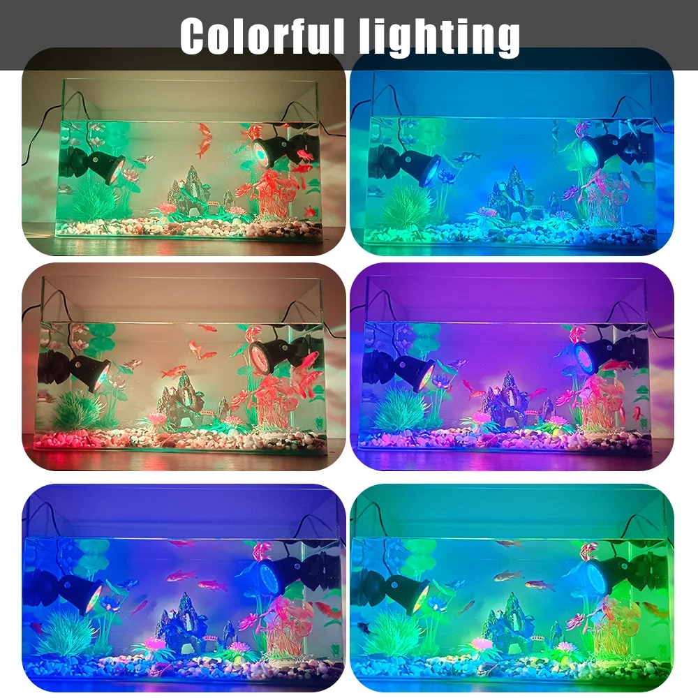 Submersible 36 LED RGB Pond Spot Lights Underwater Pool Fountain IP68+IR Remote
