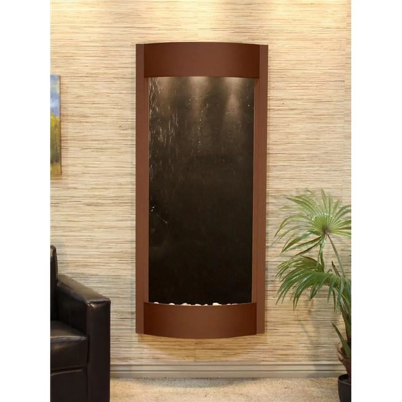 Pacifica Waters Woodland Brown Black Featherstone Wall Fountain