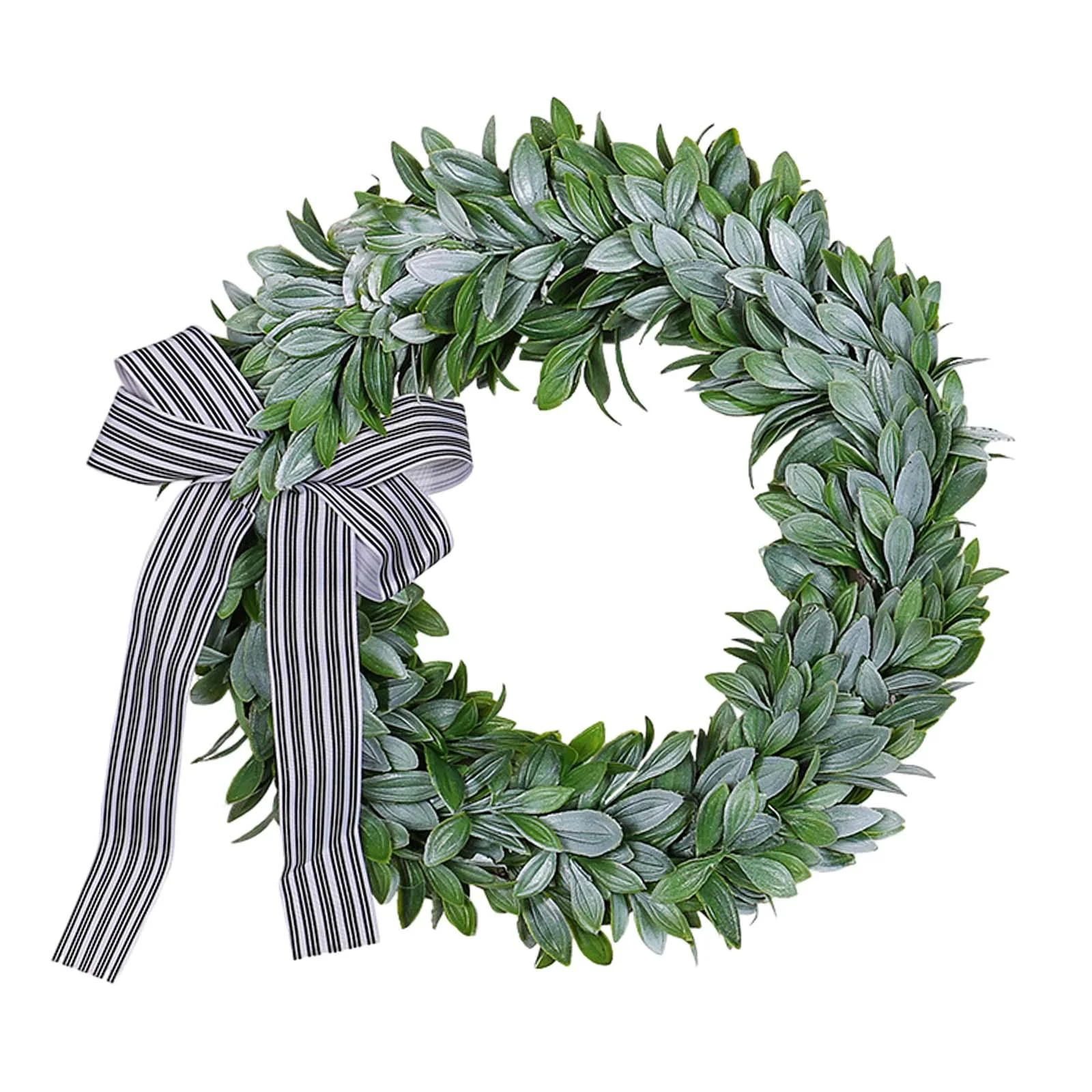 Tongina Artificial Garland Green Leaves Wreath Hanging Decorative Garland Beautiful Floral Hoop Mini Wreaths for Farmhouse Decoration