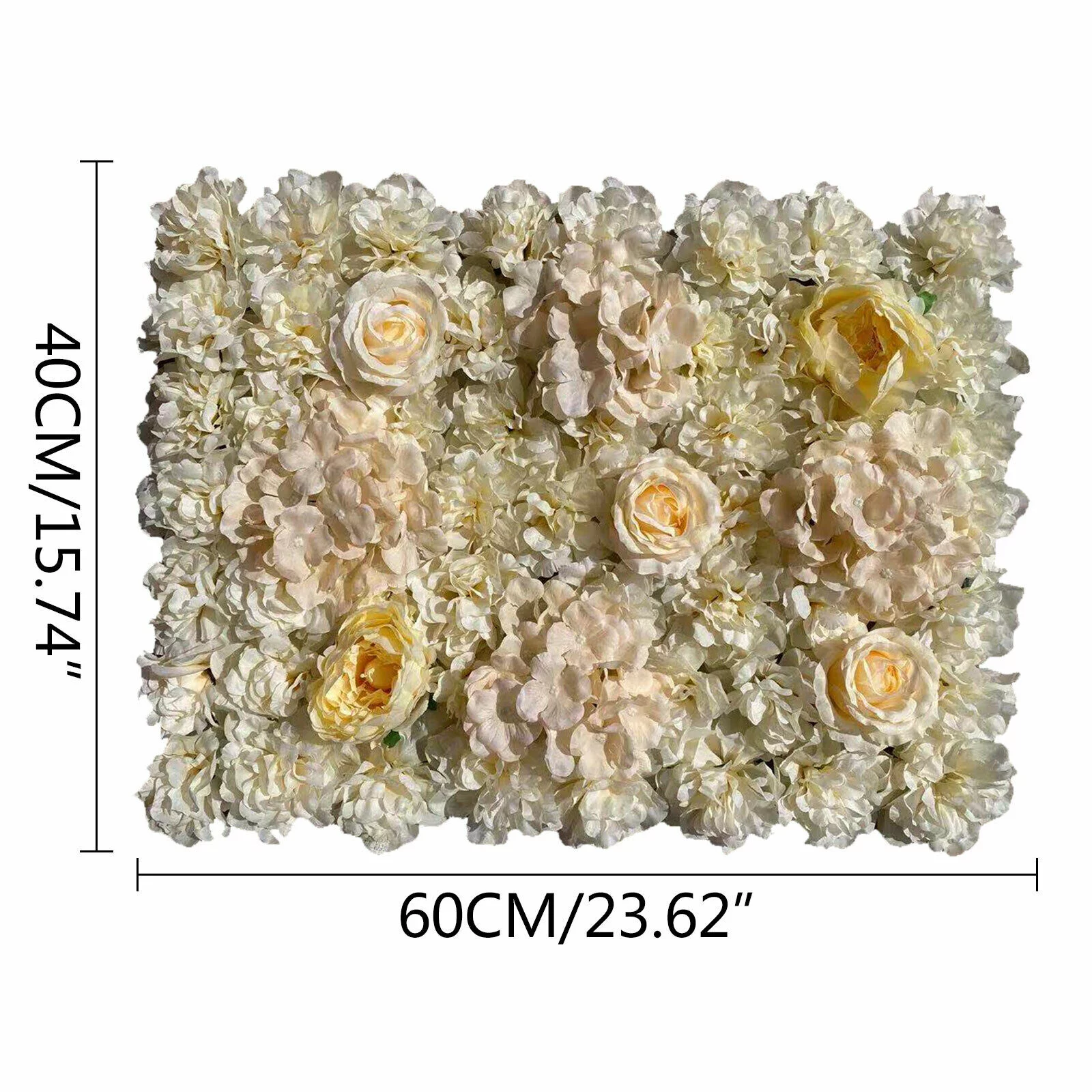 6Pcs Artificial Silk Flower Wall Panels Floral Backdrop Shop Window Decorations