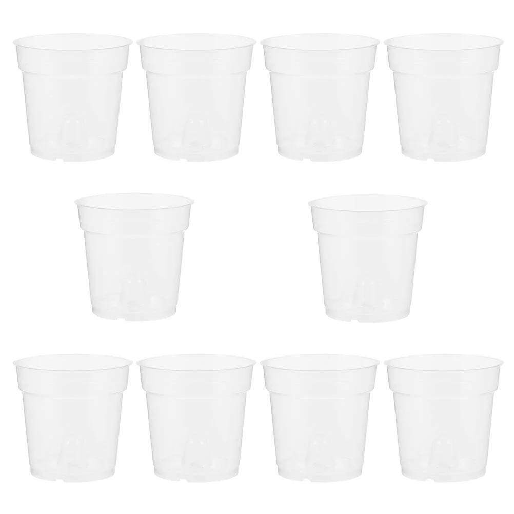 Gongxipen 20Pcs Flower Pot Transparent Plant Pot Orchid Pot Plant Nursery Pots for Indoor