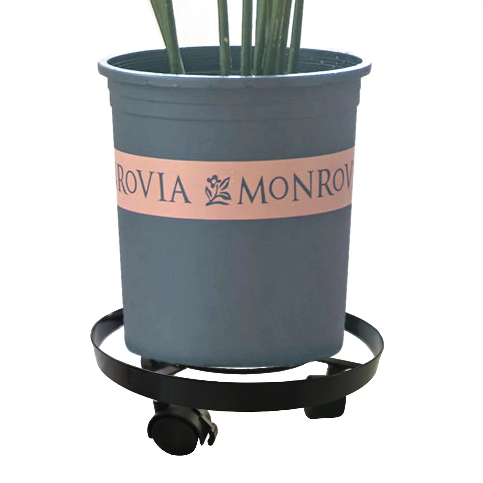 Plant Pot Stand Round Planter Flowerpot Roller Mover Trolley Tray Movable 32cm