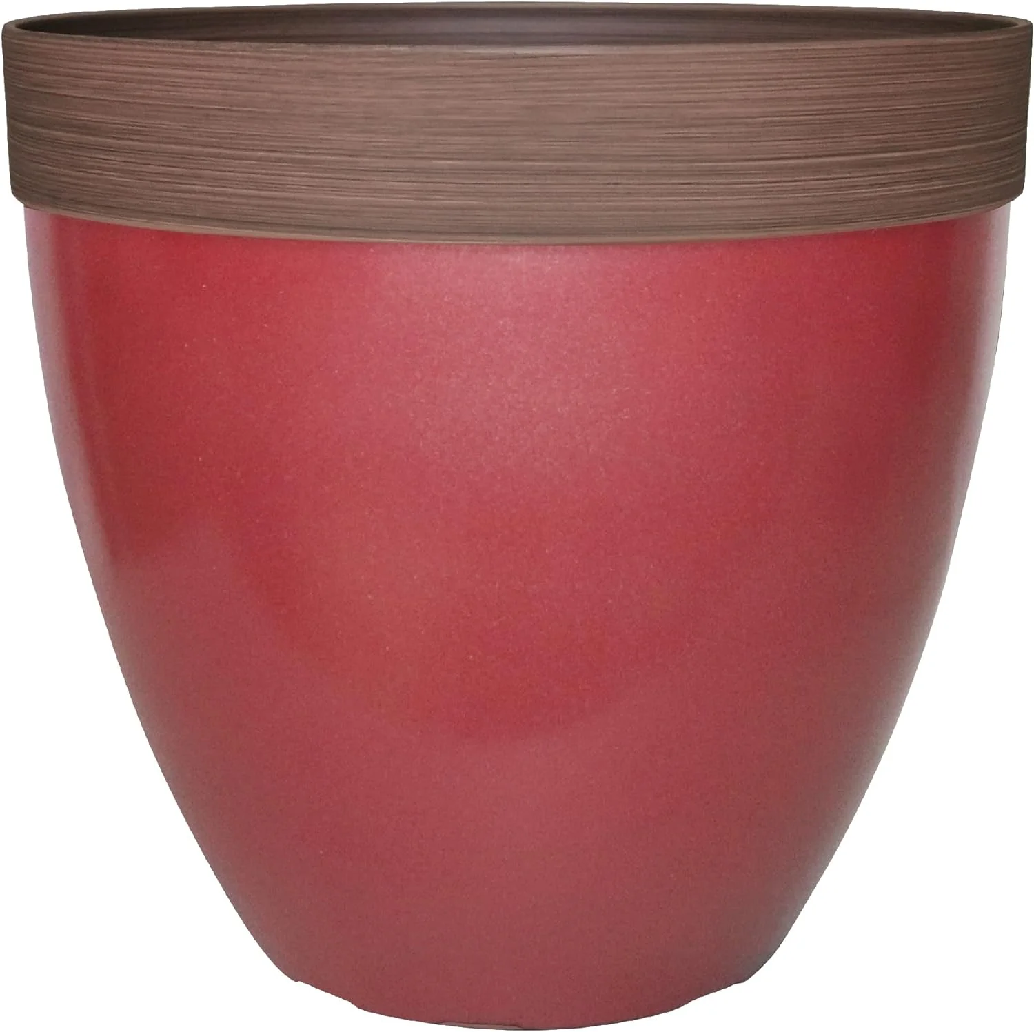 Hornsby Resin Outdoor Planter With Drainage Hole And Plug, Red