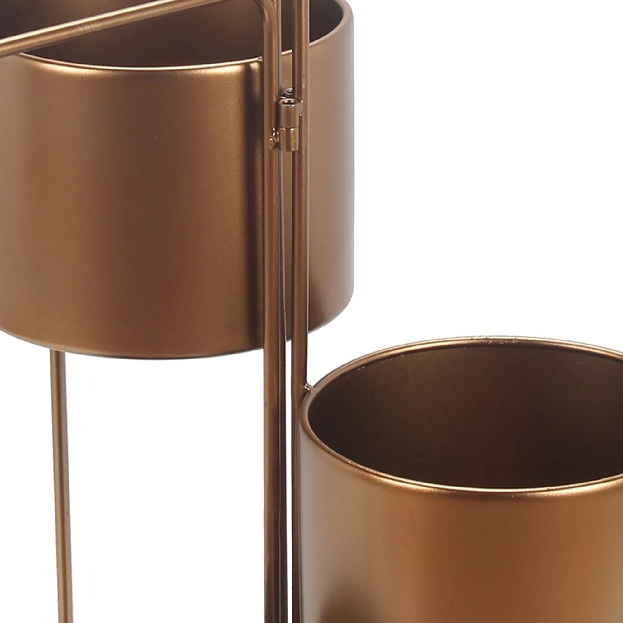 3 Way Metal Planter with Adjustable Hinges, Bronze
