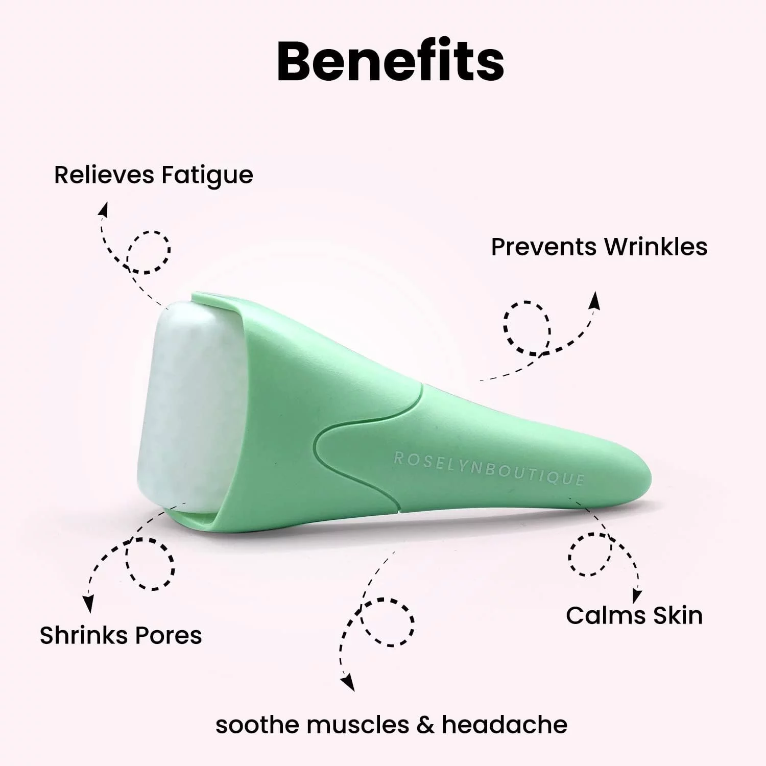 Ice Roller for Face Wrinkles Massager,Self Care Gifts Skincare Facial Tools Relaxation Puffiness for Whole Body Face Eyes (Green)