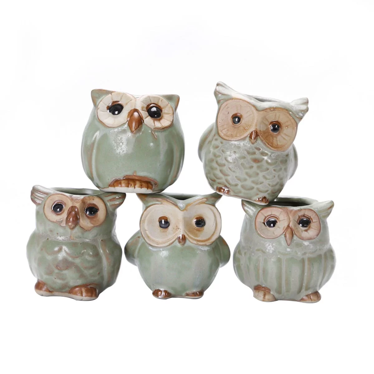 5 Pcs Planter Pot Cactus Decor Small Flower Pots Mini Succulant Pots Succulent Bowl Ceramics Gift Miss